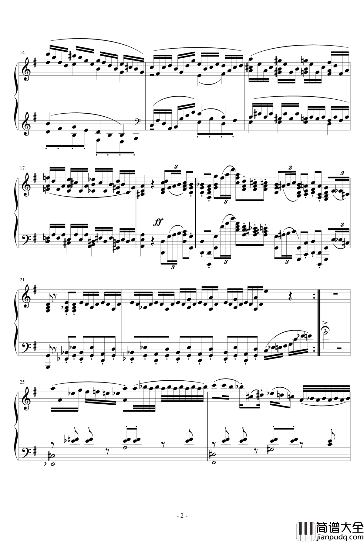 小温狂想曲2.8钢琴谱_一个球