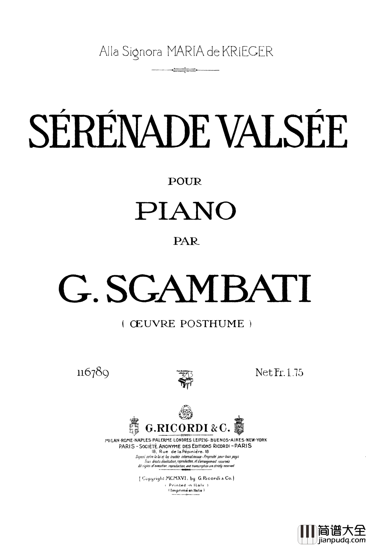 小夜圆舞曲钢琴谱_斯甘巴蒂