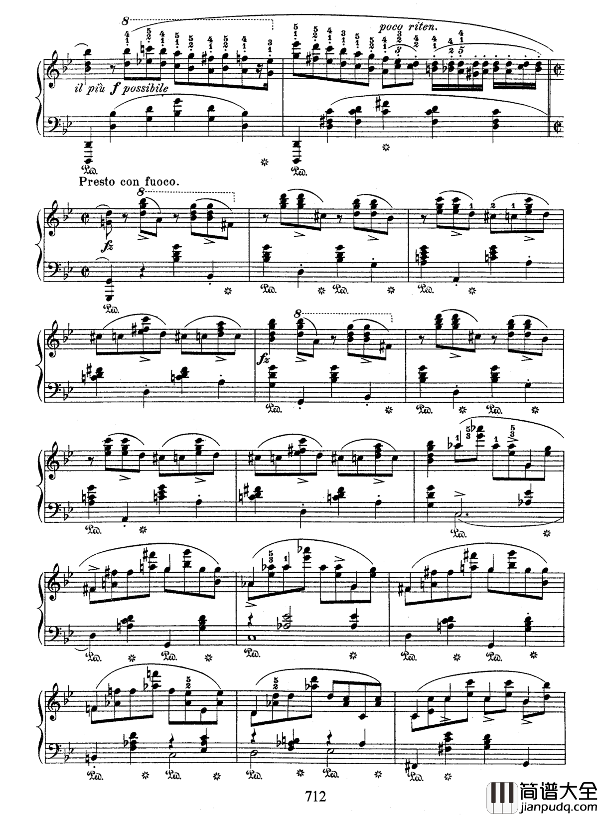 g小调叙事曲钢琴谱_带指法版_肖邦