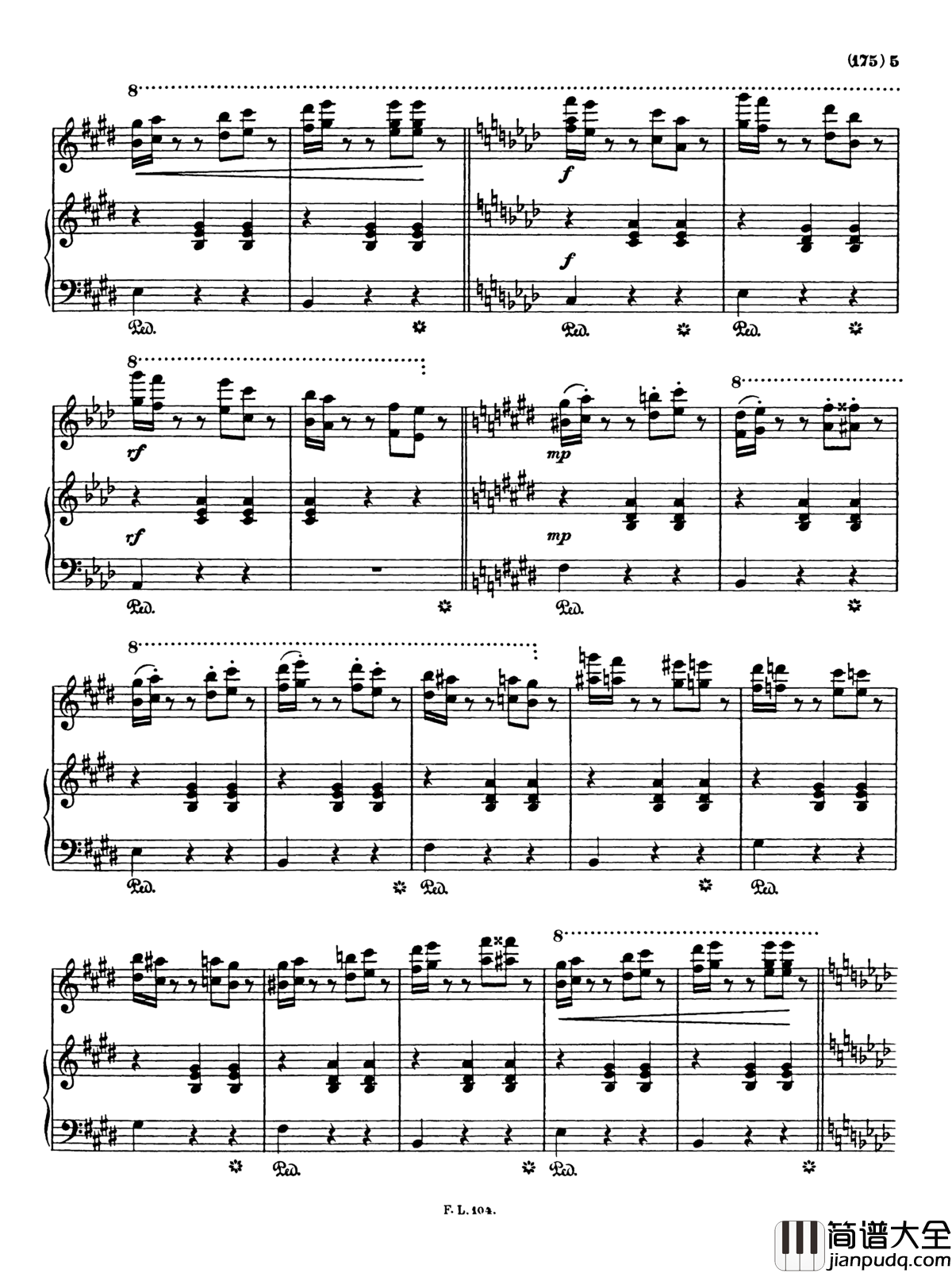 被遗忘的圆舞曲第二首钢琴谱_李斯特