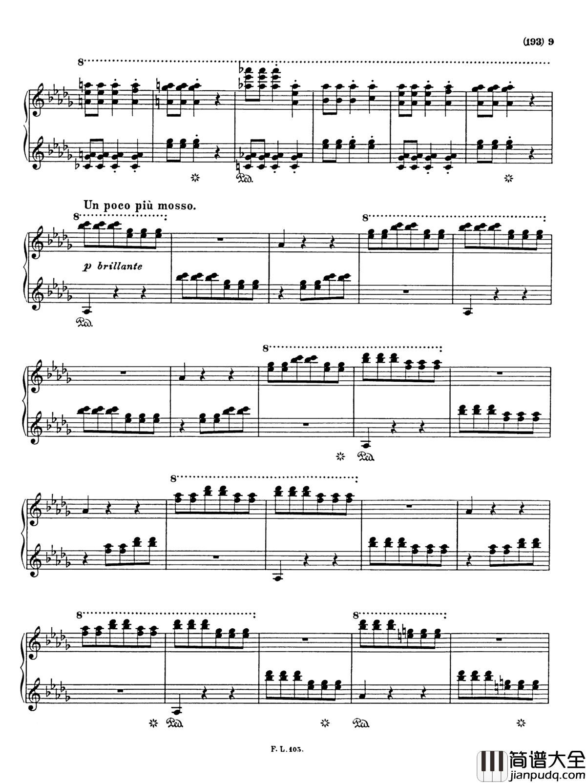 被遗忘的圆舞曲第三首钢琴谱_李斯特