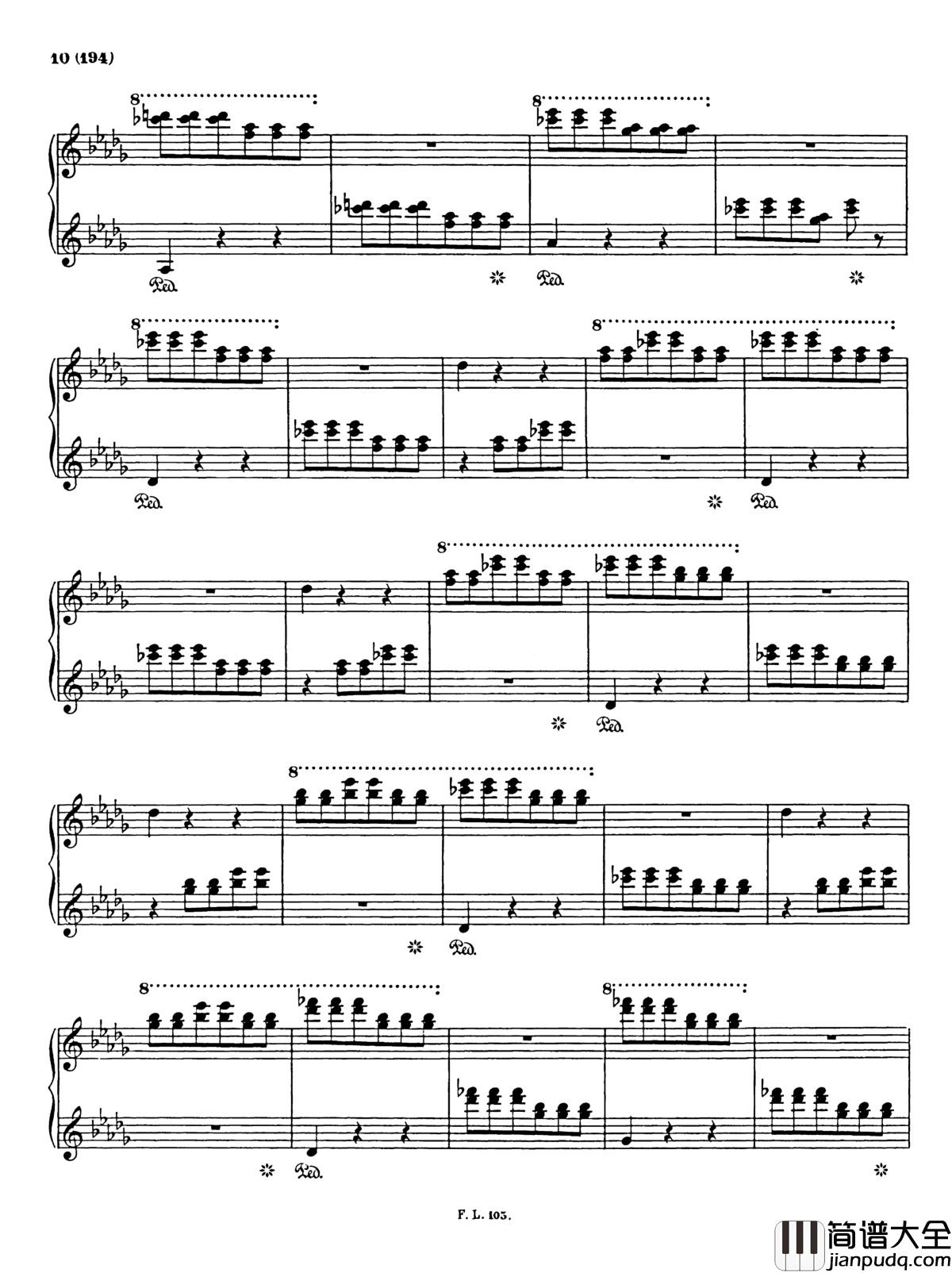 被遗忘的圆舞曲第三首钢琴谱_李斯特