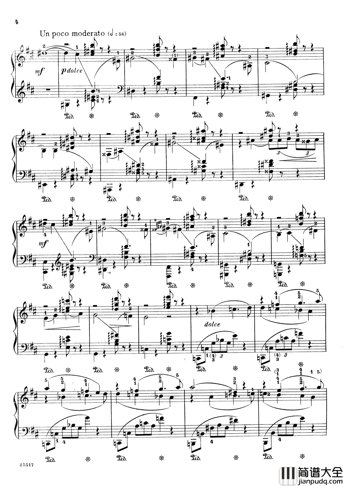 b小调夜曲Op.20No.1钢琴谱_斯甘巴蒂