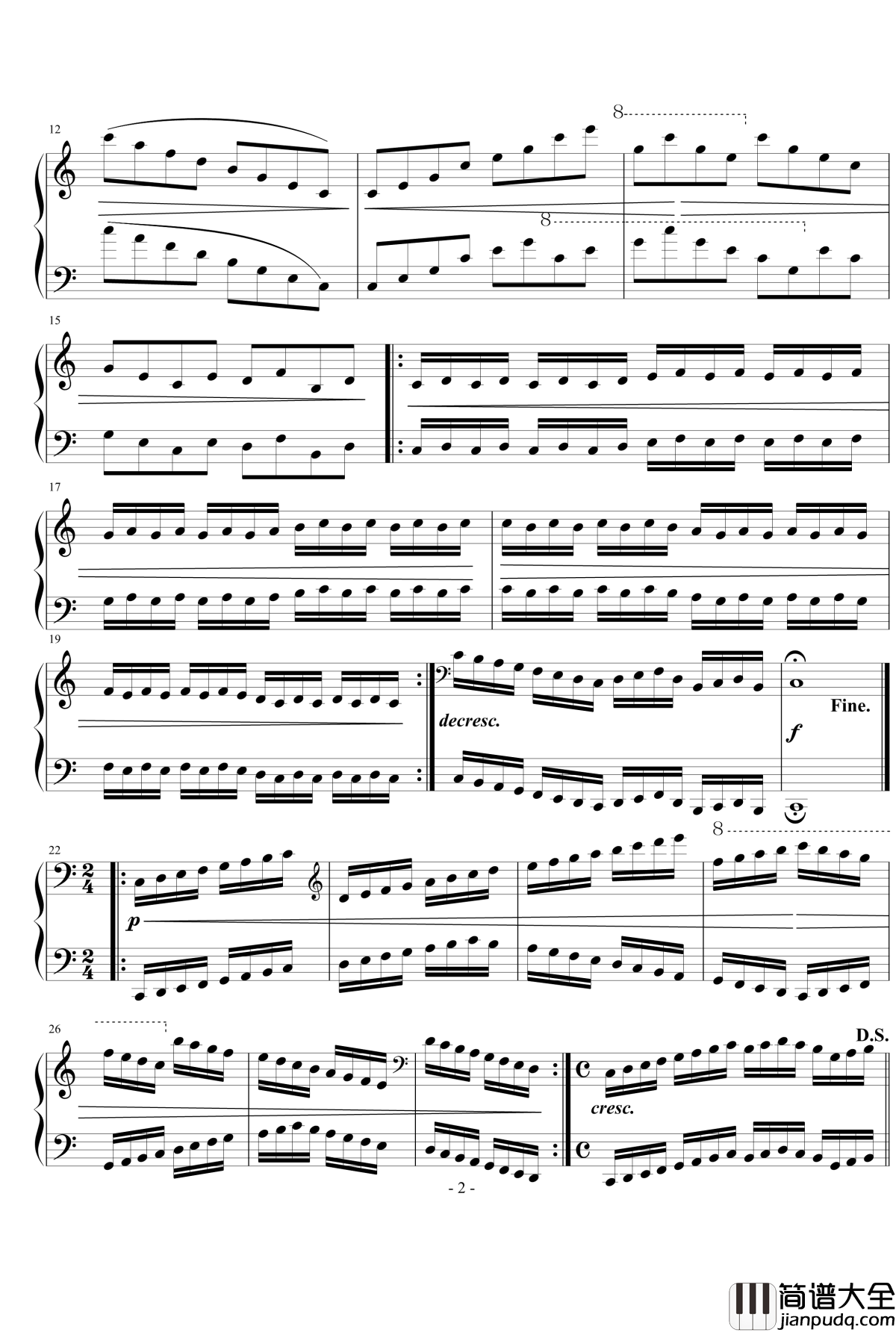 C大调音阶练习曲钢琴谱_3gold_Sheep