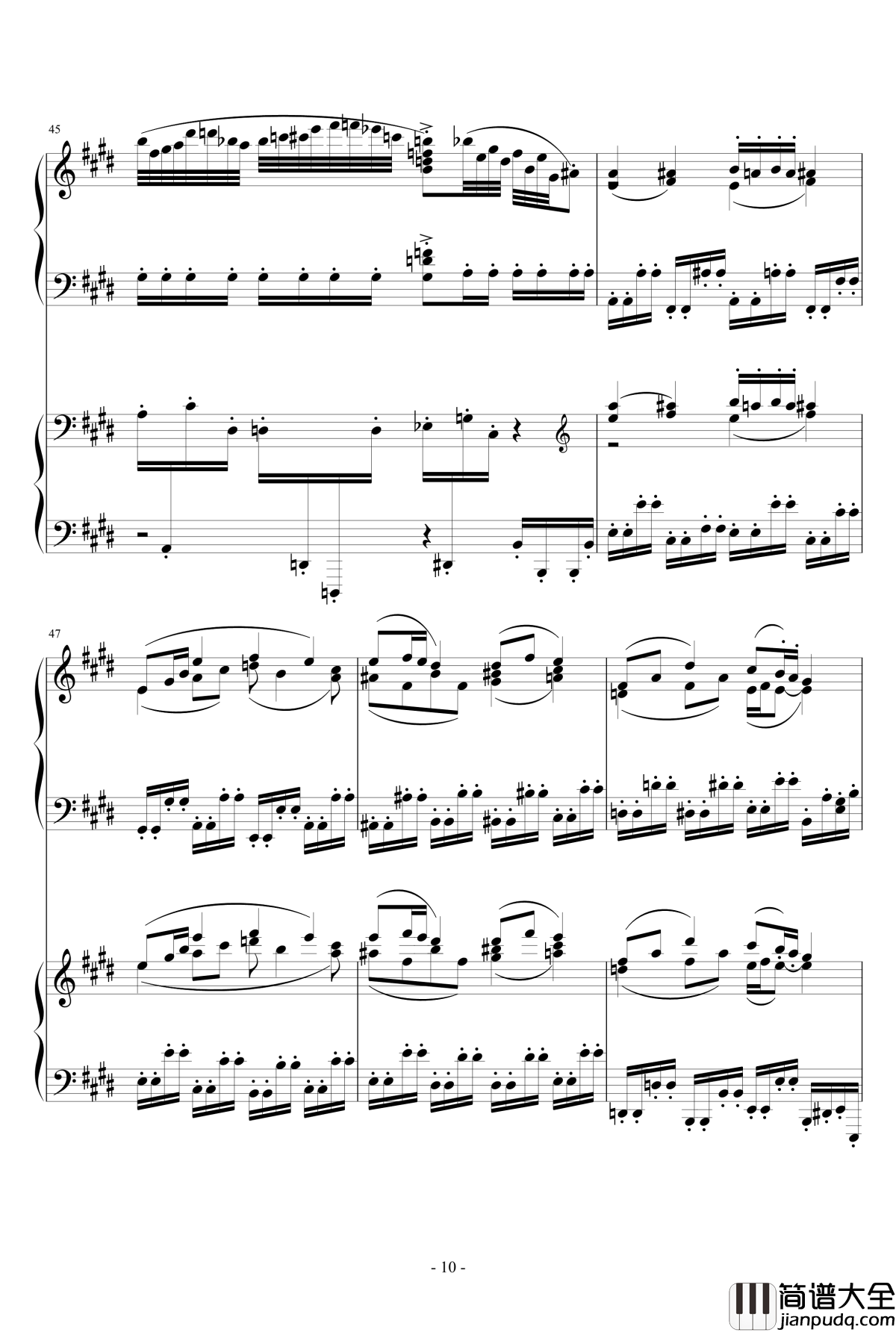 小温狂想曲2.9钢琴谱_一个球