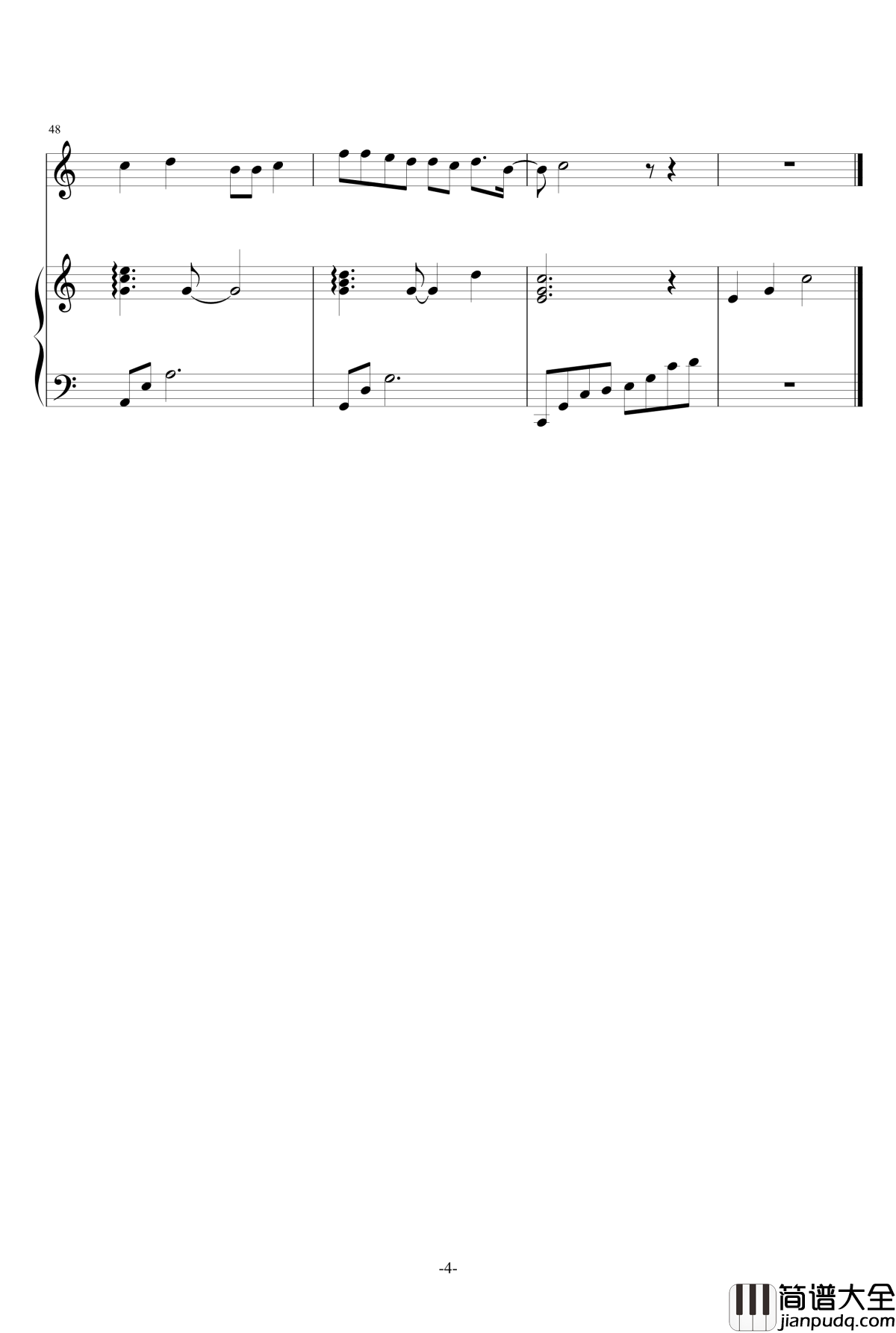 Loser钢琴谱_BigBang_钢琴伴奏