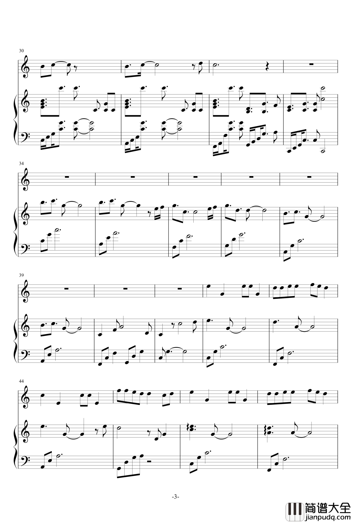 Loser钢琴谱_BigBang_钢琴伴奏