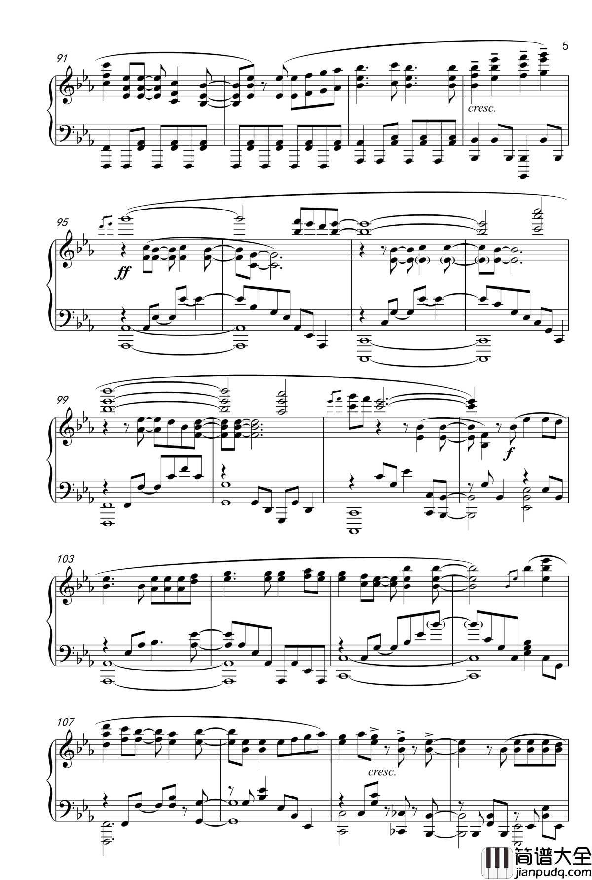 Tell_Your_World钢琴谱_触手猴_初音未来