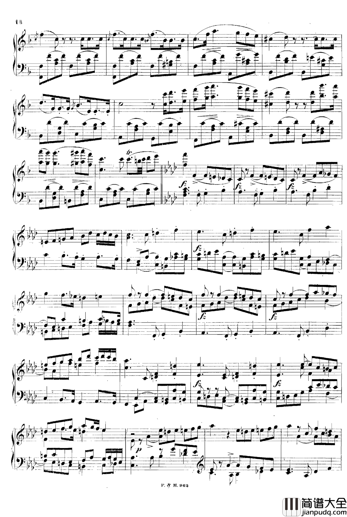 _f小调幻想曲__D.940钢琴谱_舒伯特