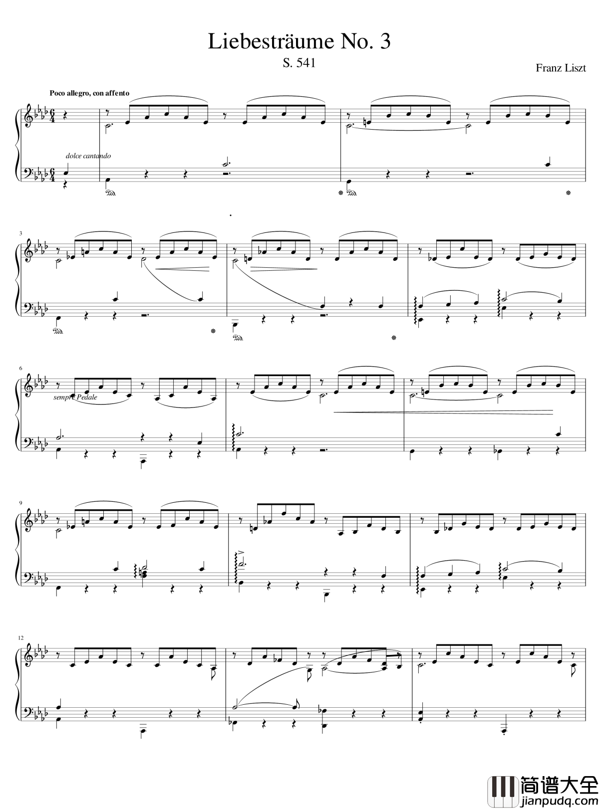 Liebestraume_No._3钢琴曲__S.541_李斯特