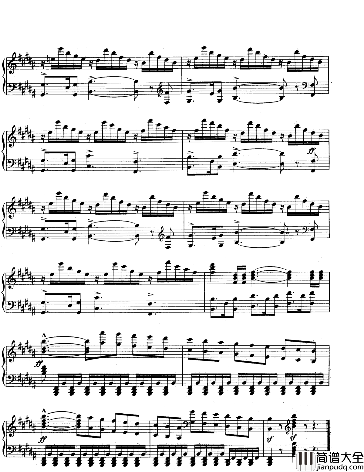 女武神的骑行钢琴谱_瓦格纳