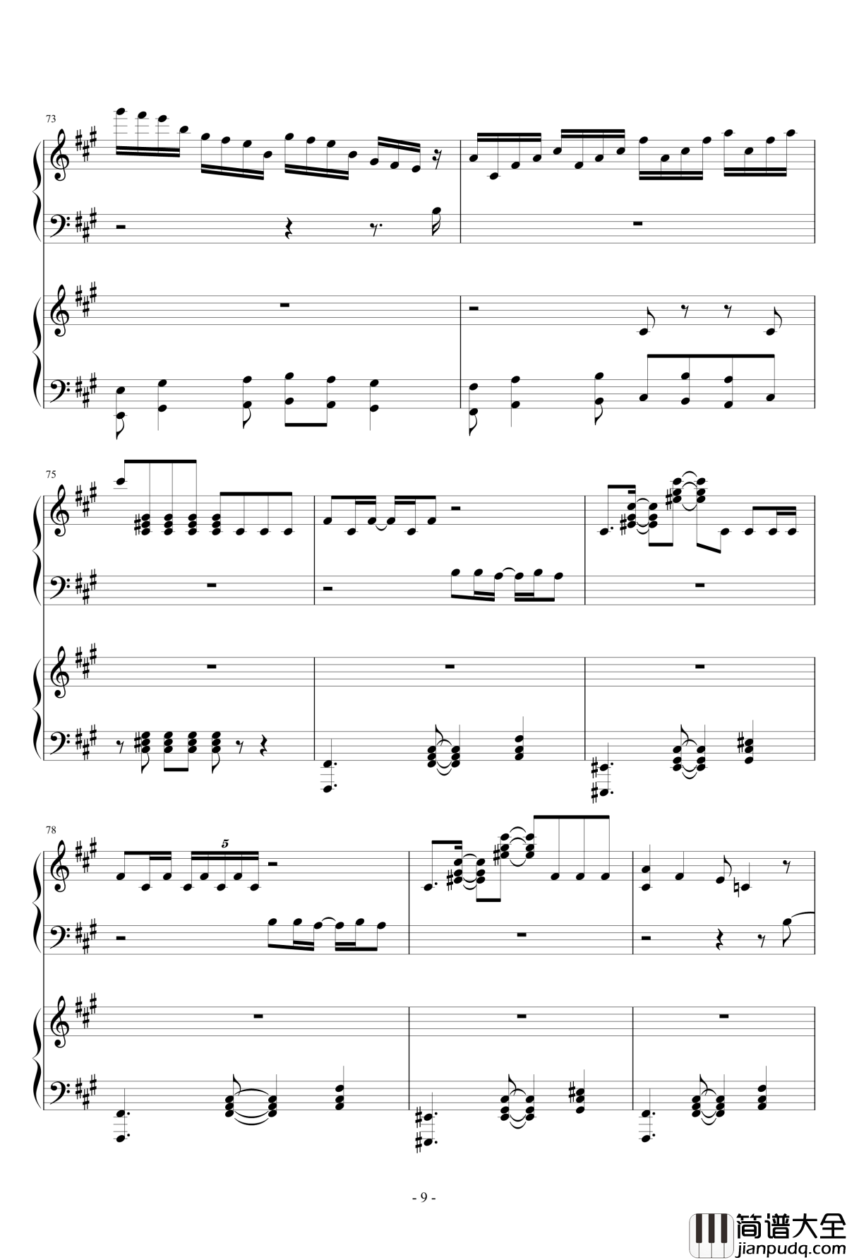 禁绝边境线钢琴谱_超时空要塞OST__完整版