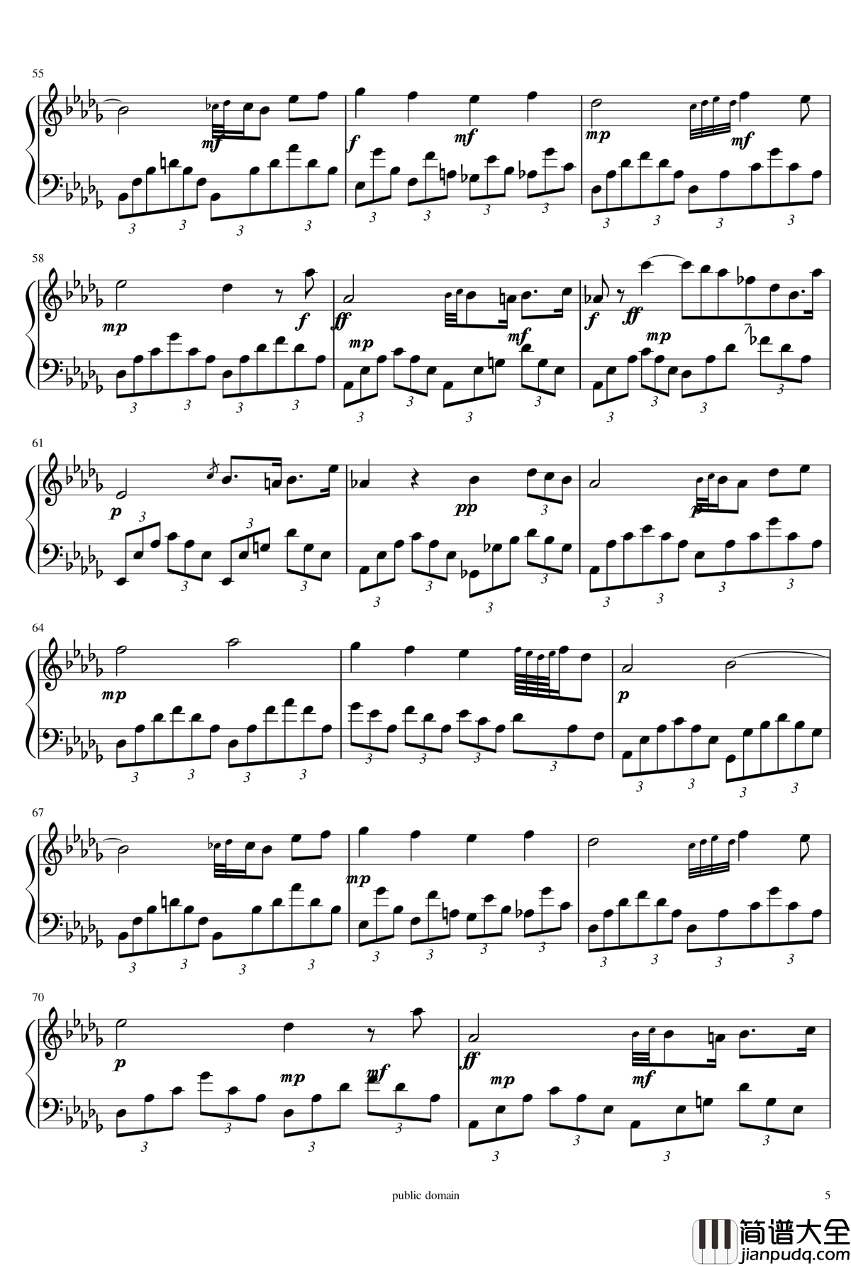 Fantaisie_Impromptu_Op.66_肖邦钢琴谱_chopin