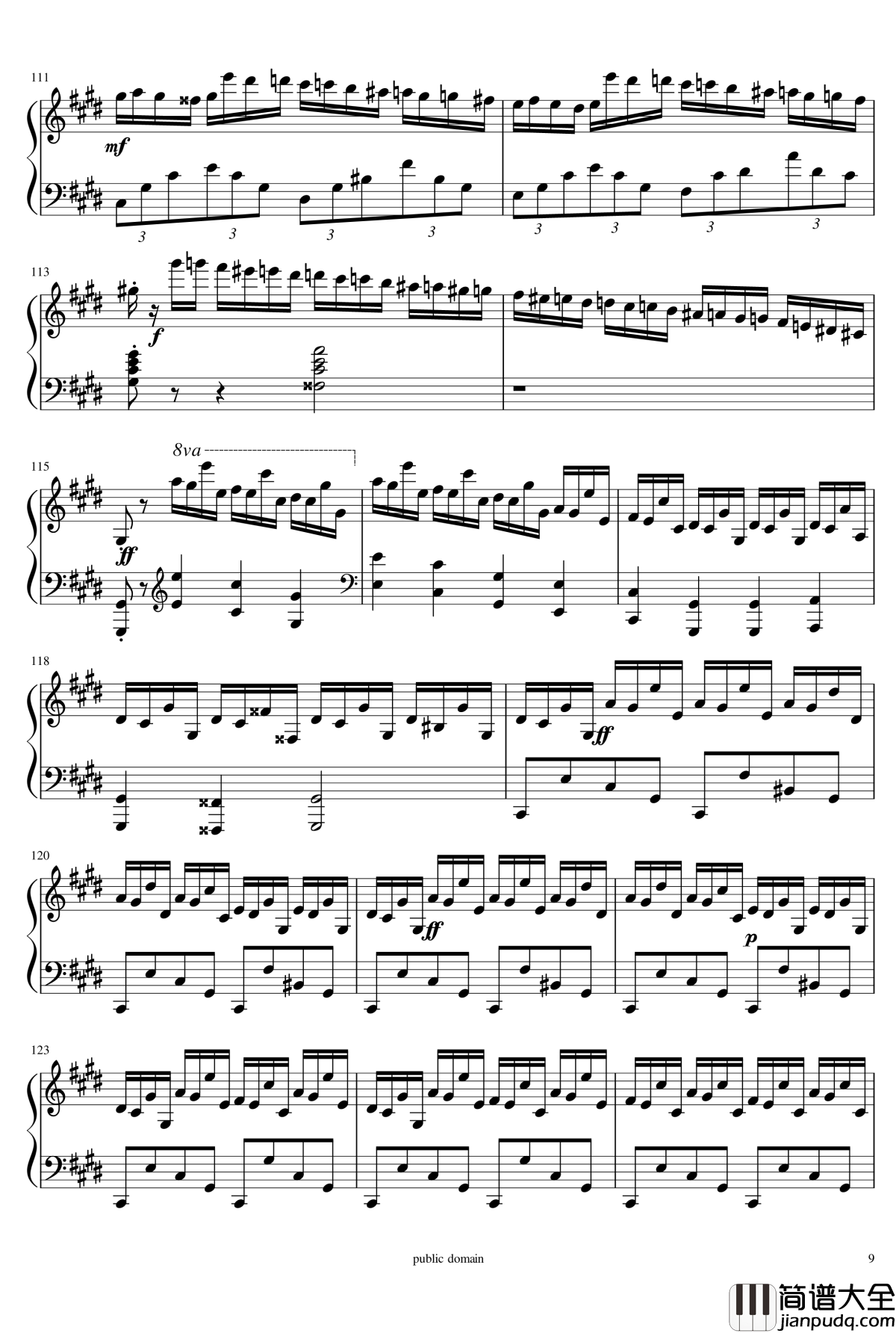 Fantaisie_Impromptu_Op.66_肖邦钢琴谱_chopin