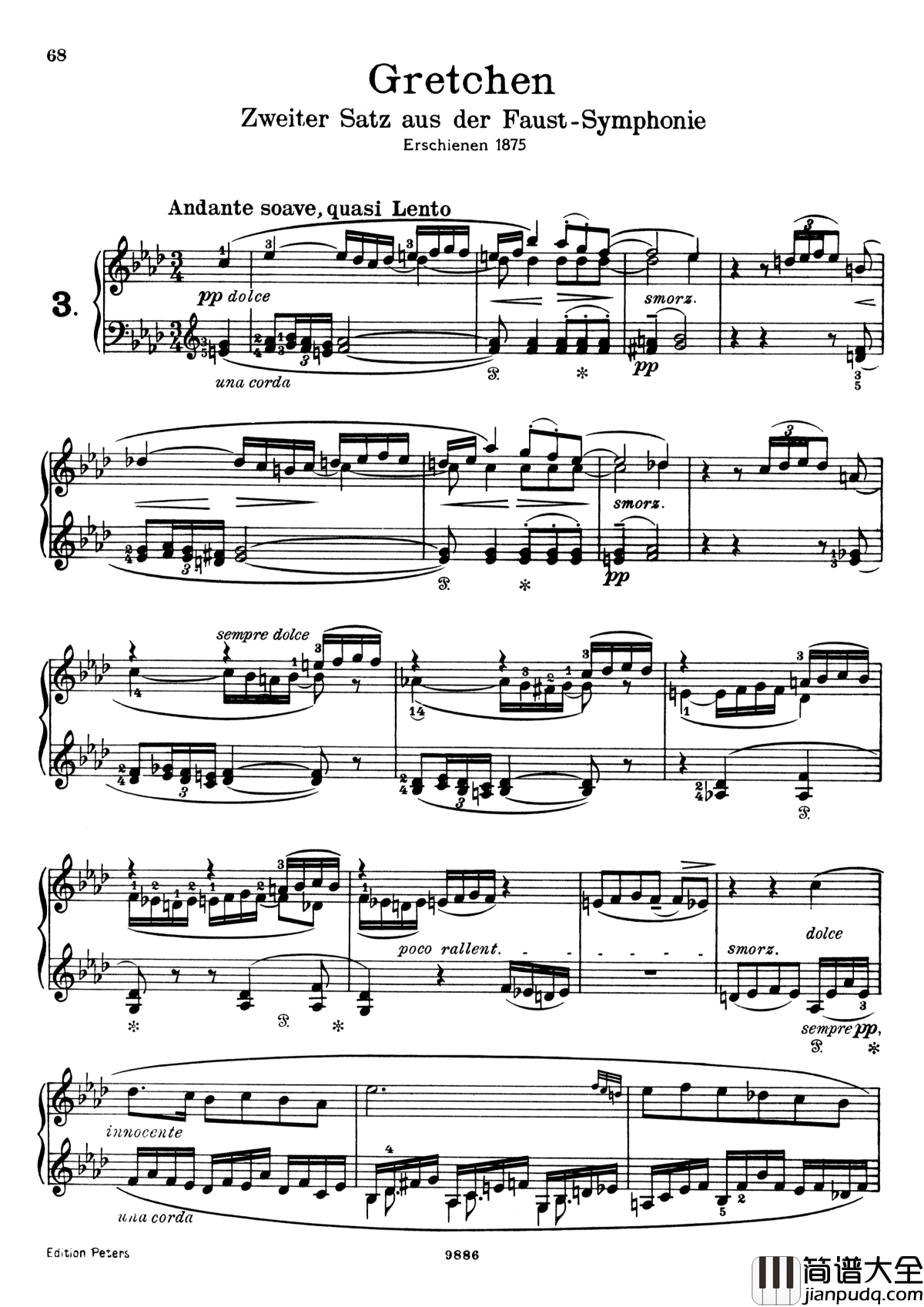 浮士德交响曲_S.108_第二乐章钢琴谱_李斯特