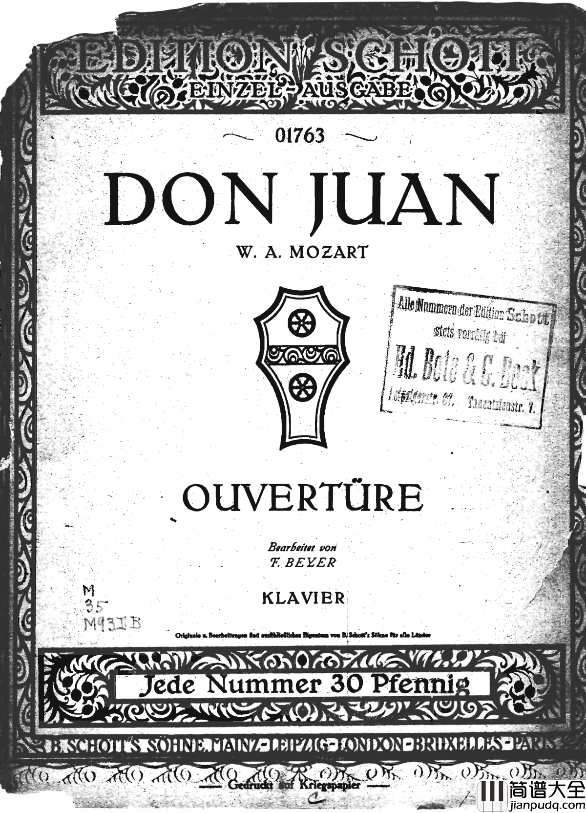 唐璜_序曲_K.527钢琴谱_莫扎特