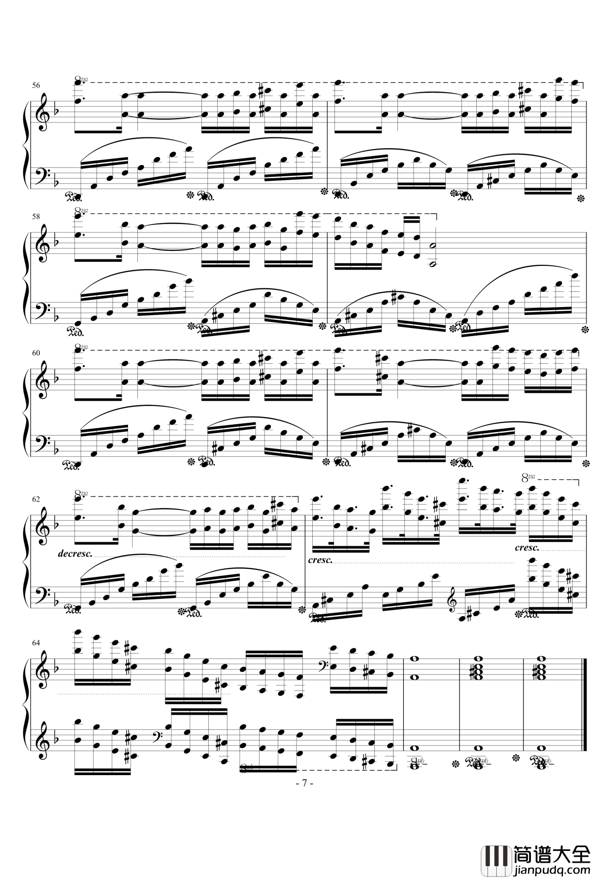 d小调叙事曲钢琴谱_yebeiyu