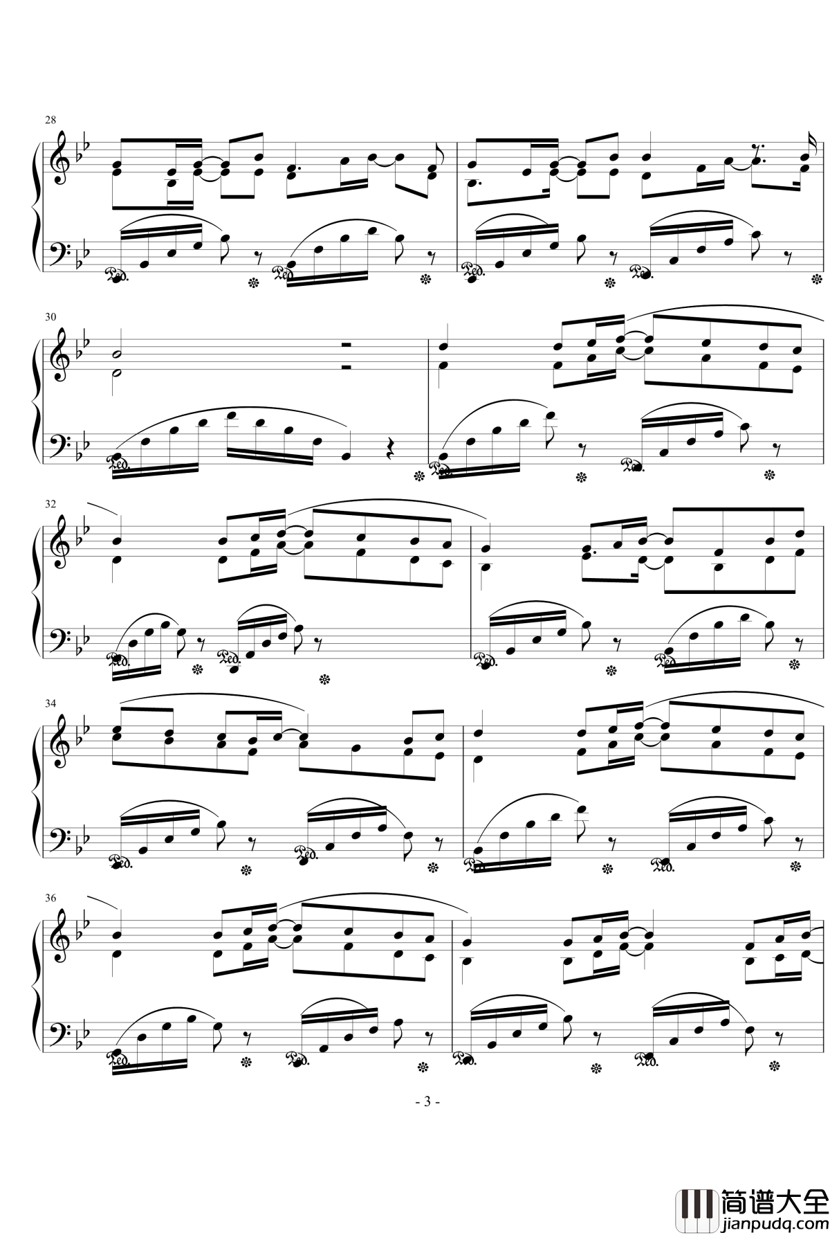 回忆钢琴谱_yebeiyu