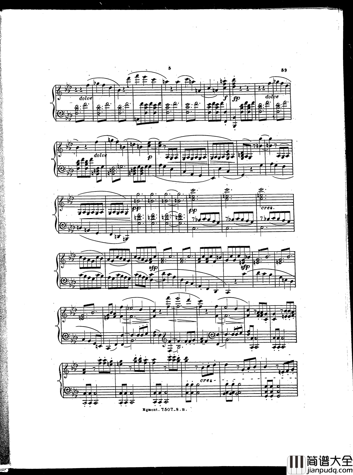 埃格蒙特序曲__Op.84钢琴谱_贝多芬_beethoven