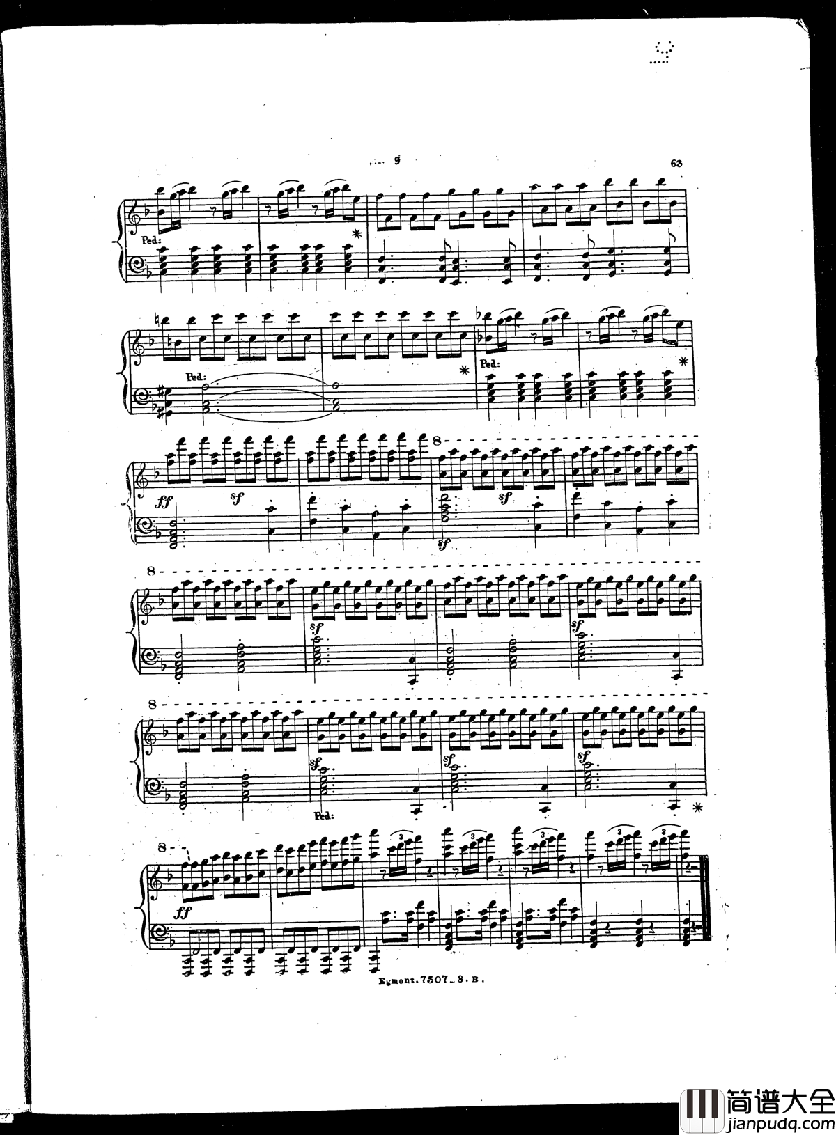 埃格蒙特序曲__Op.84钢琴谱_贝多芬_beethoven