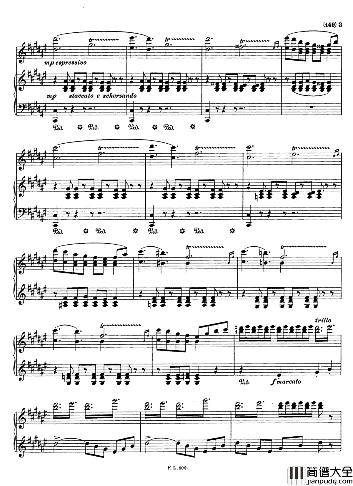 梅菲斯特圆舞曲__第三首_S.216钢琴谱_李斯特