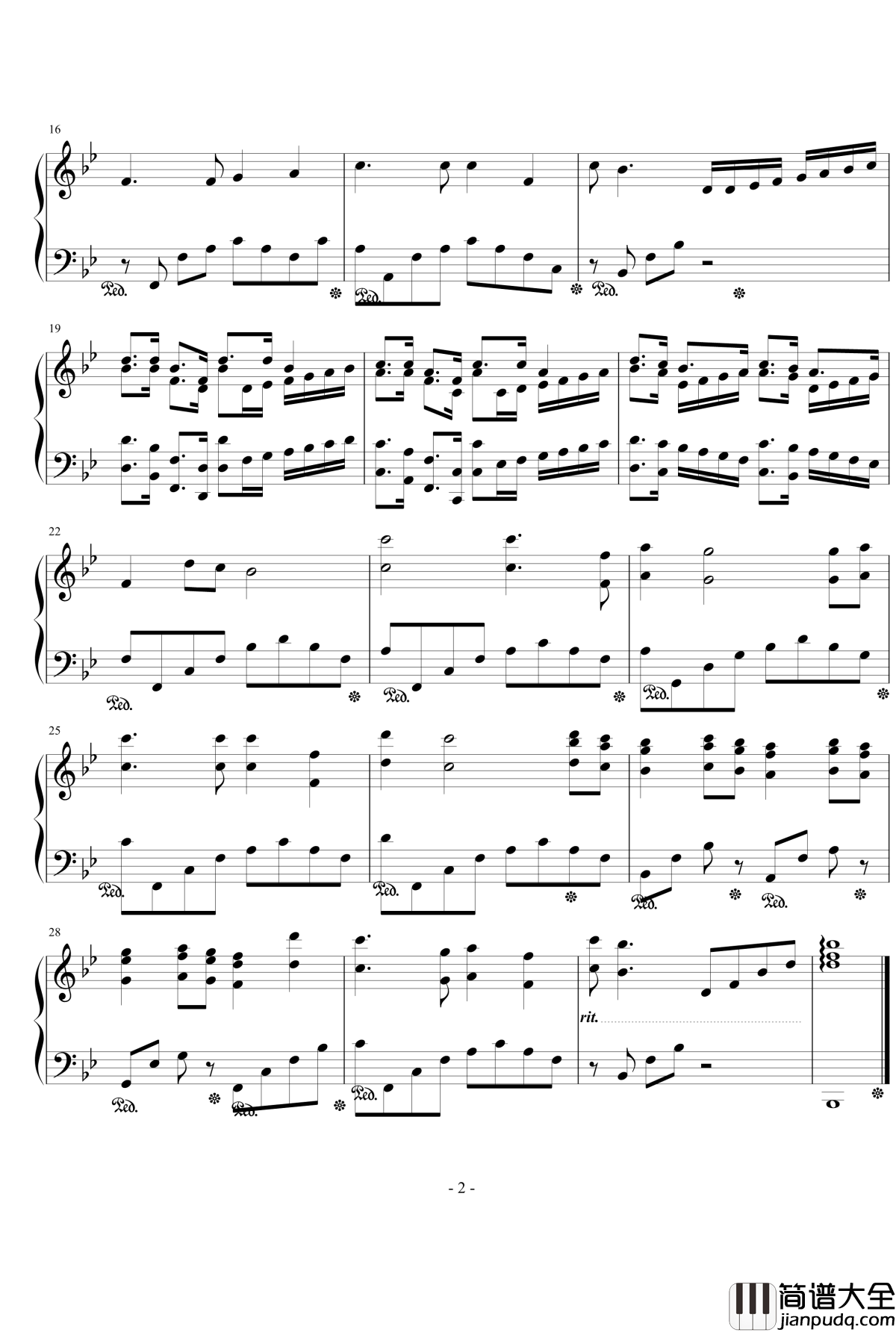 种太阳钢琴谱_yebeiyu