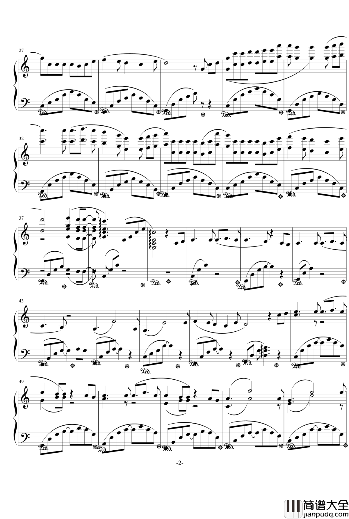 遇见钢琴谱_yebeiyu