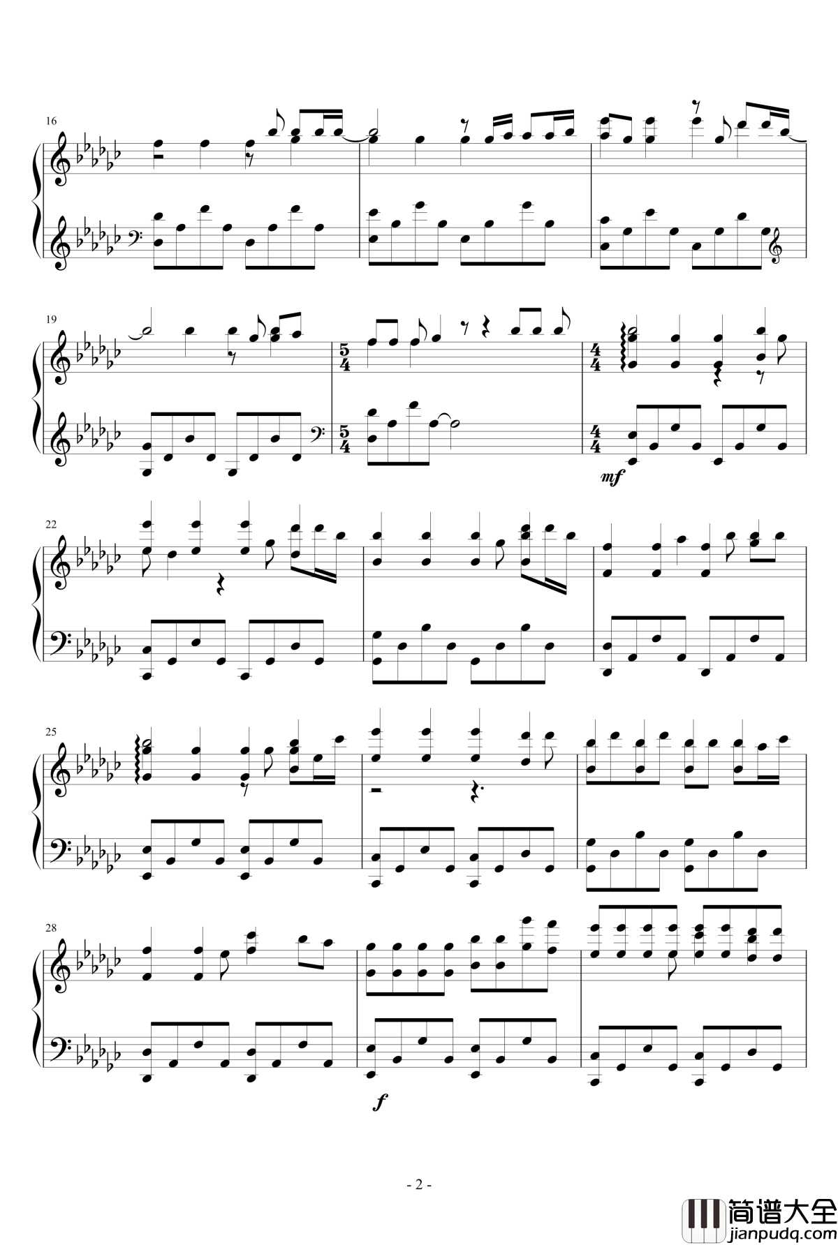 Faded钢琴谱钢琴独奏版_Alan_Walker