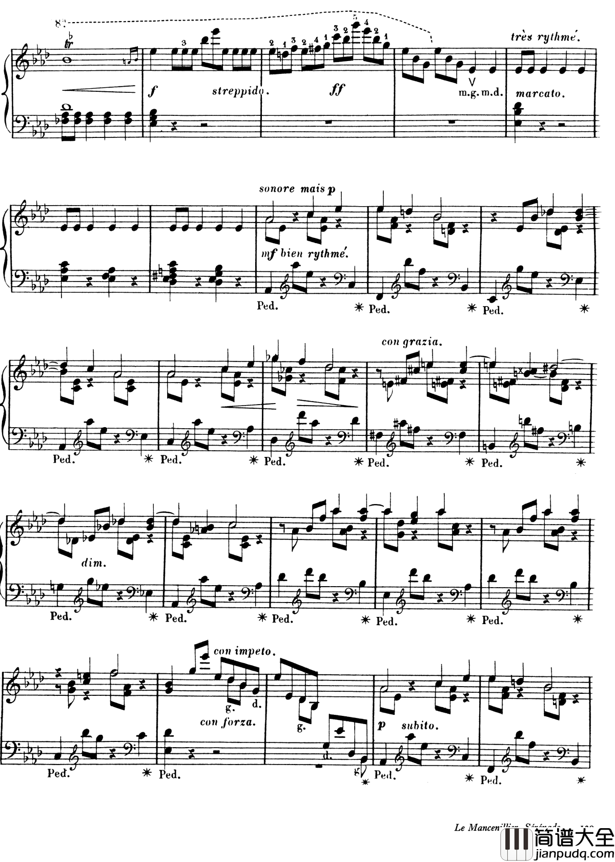 西印度小夜曲_Op.11钢琴谱_戈特沙尔克