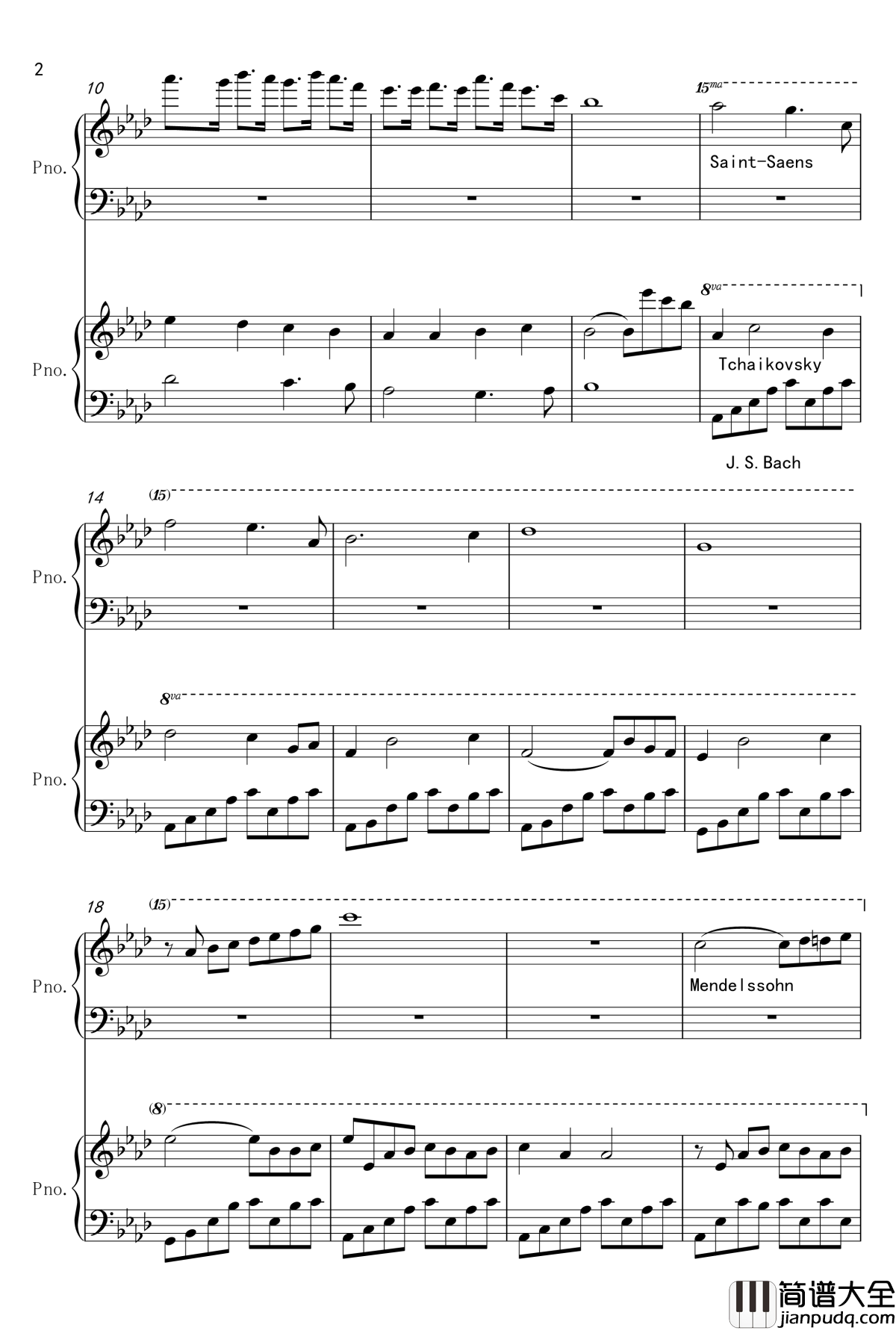 名曲编年史钢琴谱_世界名曲