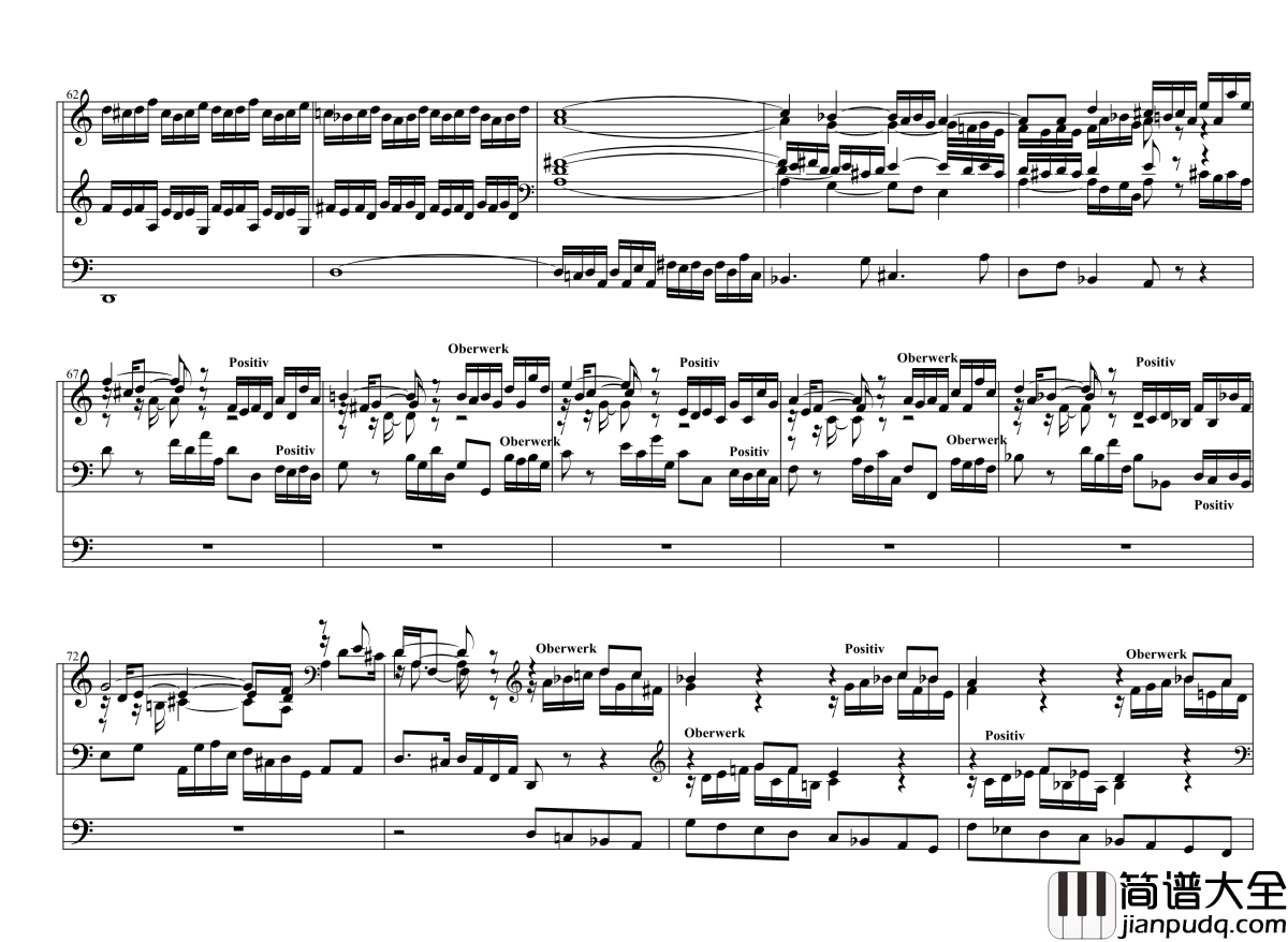 d小调托卡塔__BWV538钢琴谱_巴赫_P.E.Bach