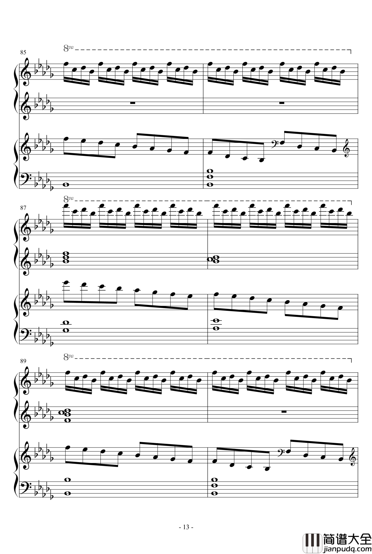 luv_letter_四手钢琴谱_DJ_Okawari