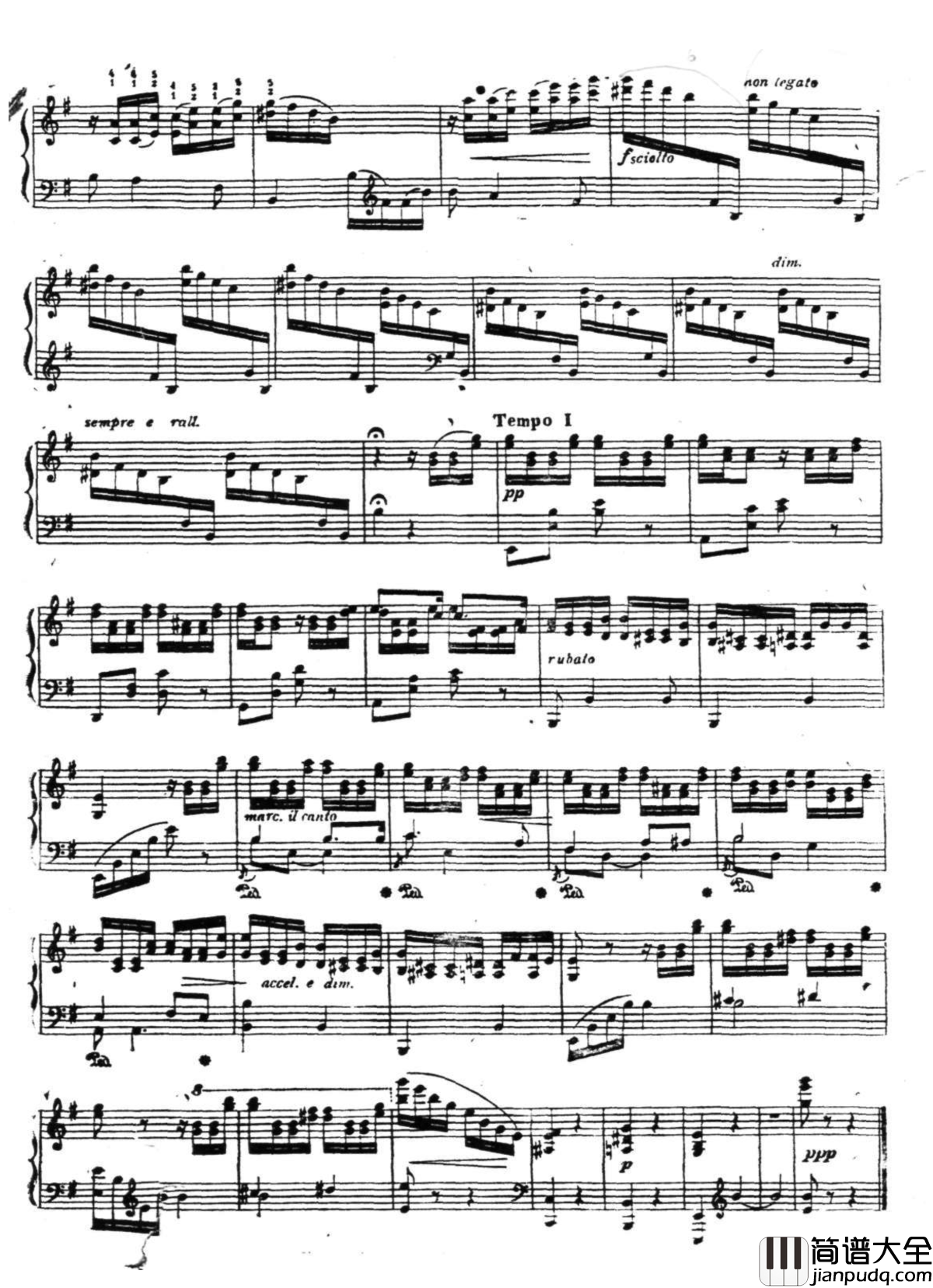 墨西哥小浪漫曲钢琴谱_庞塞