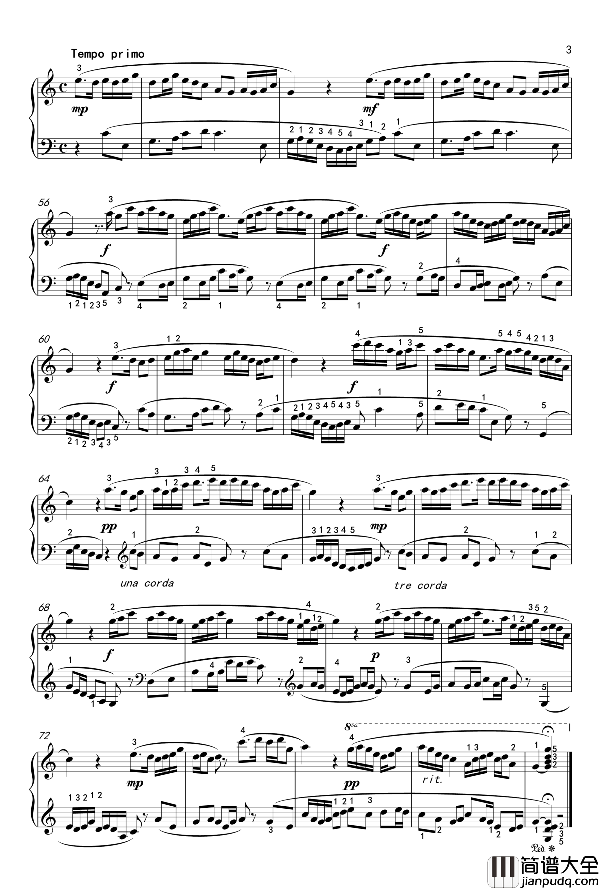 牧童短笛钢琴谱_中国名曲