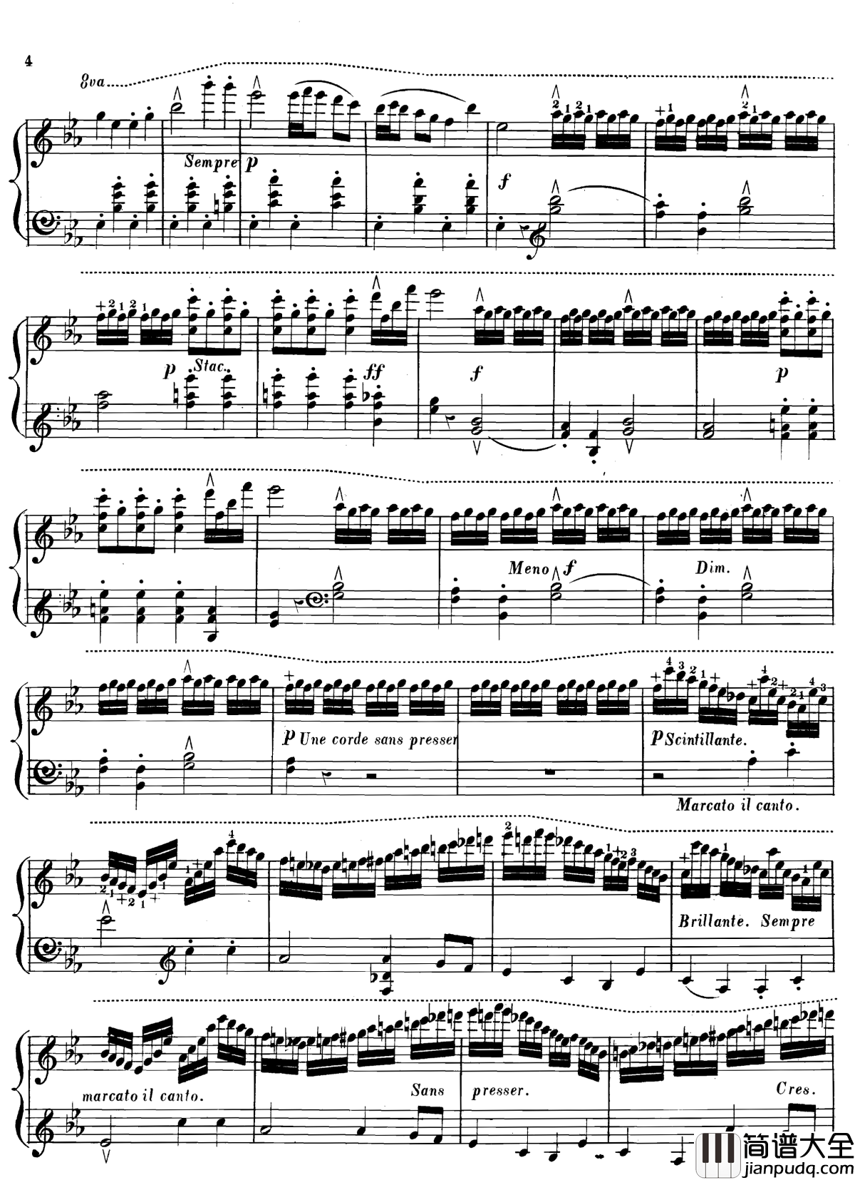 黑人香蕉舞Op.5钢琴谱_戈特沙尔克