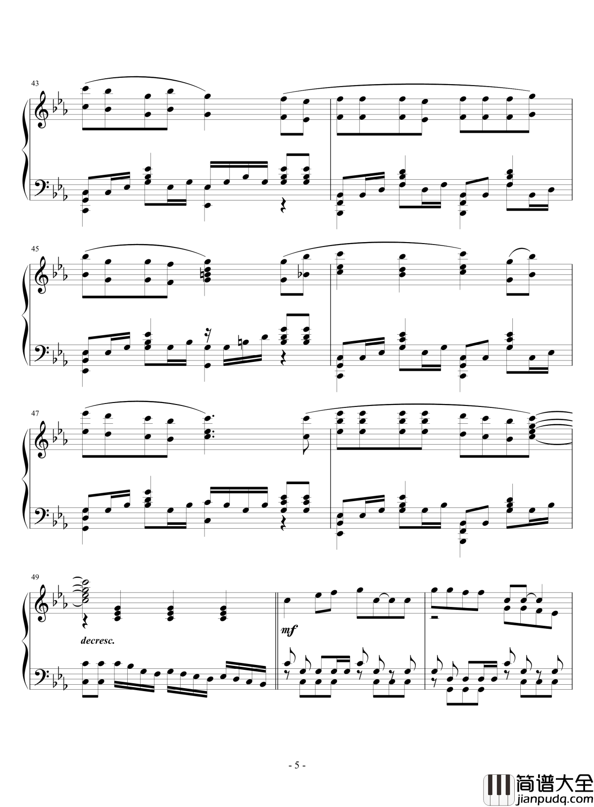 嘻哈庄脚情钢琴_谱玖壹壹