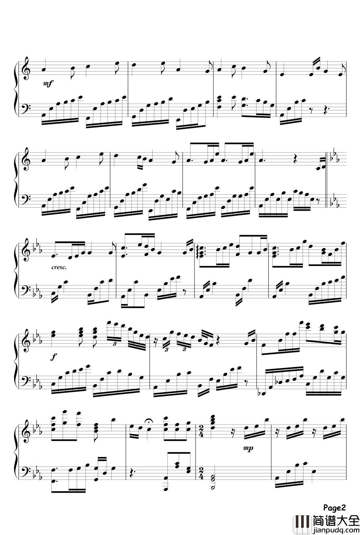 紡ぎばなし钢琴谱_寒蝉鸣泣之时