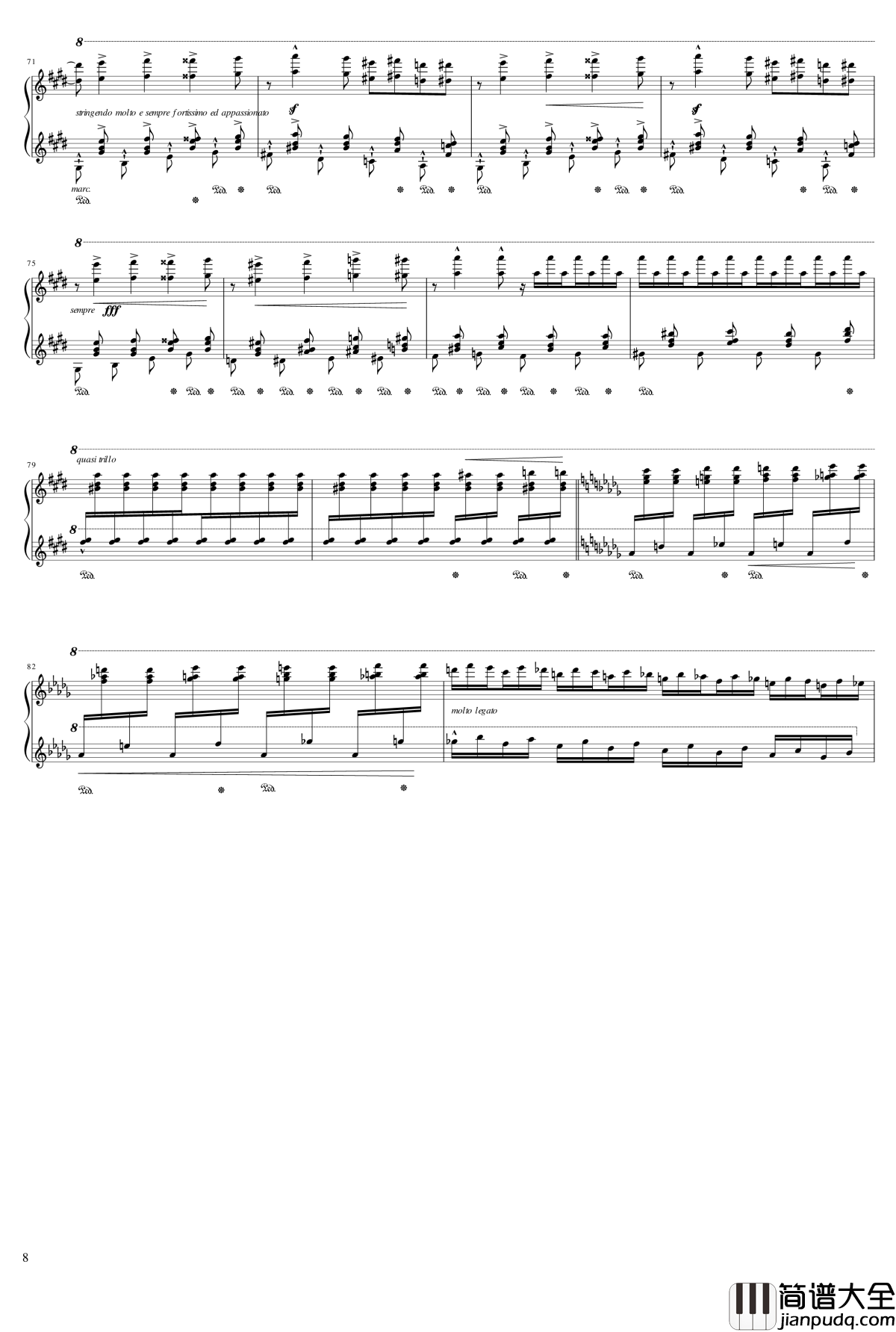 森林的细语钢琴谱_Waldesrauschen_李斯特