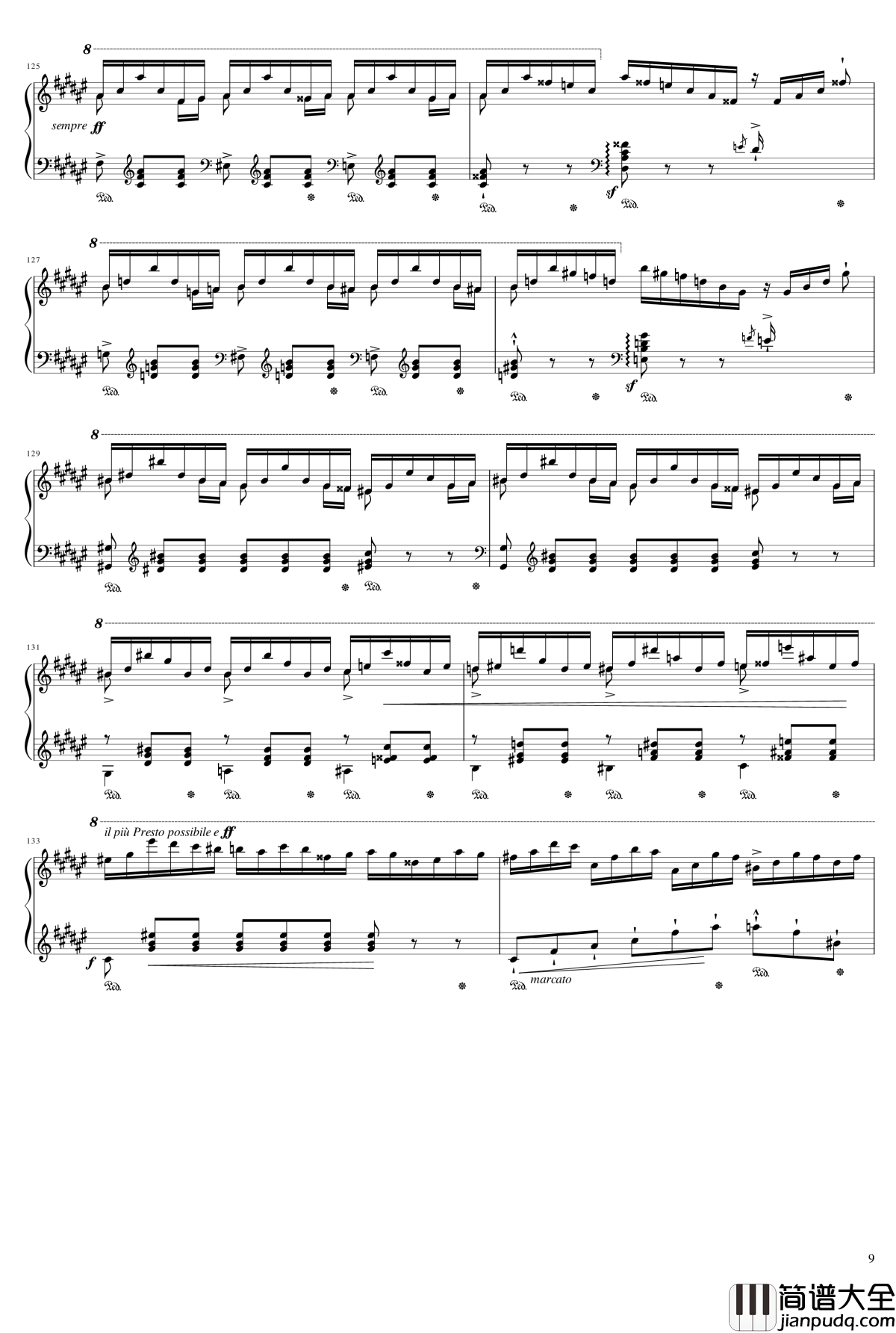 侏儒之舞钢琴谱_Gnomenreigen_李斯特