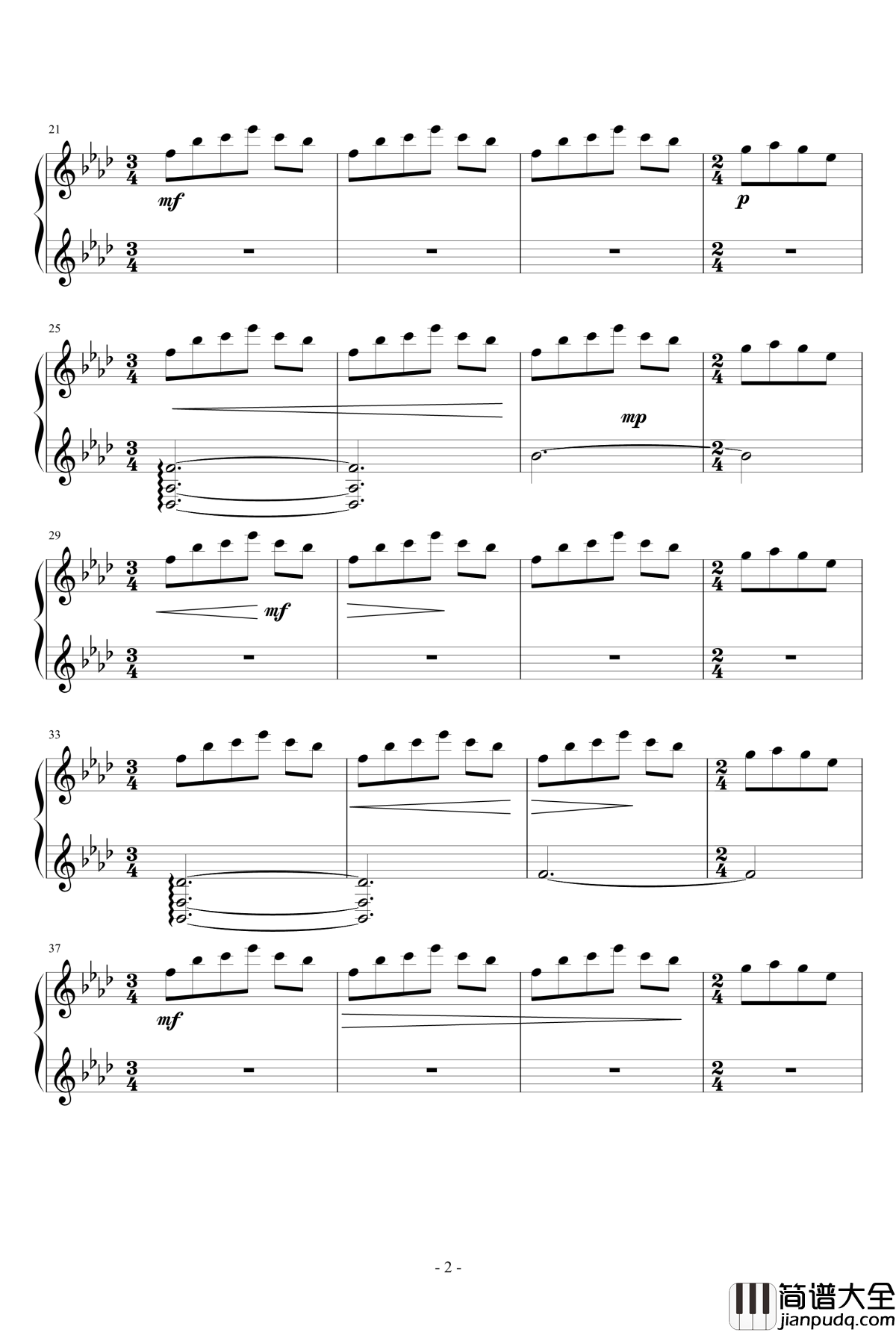 雅きっと雅な発表会钢琴谱_触手猴_幻想游戏