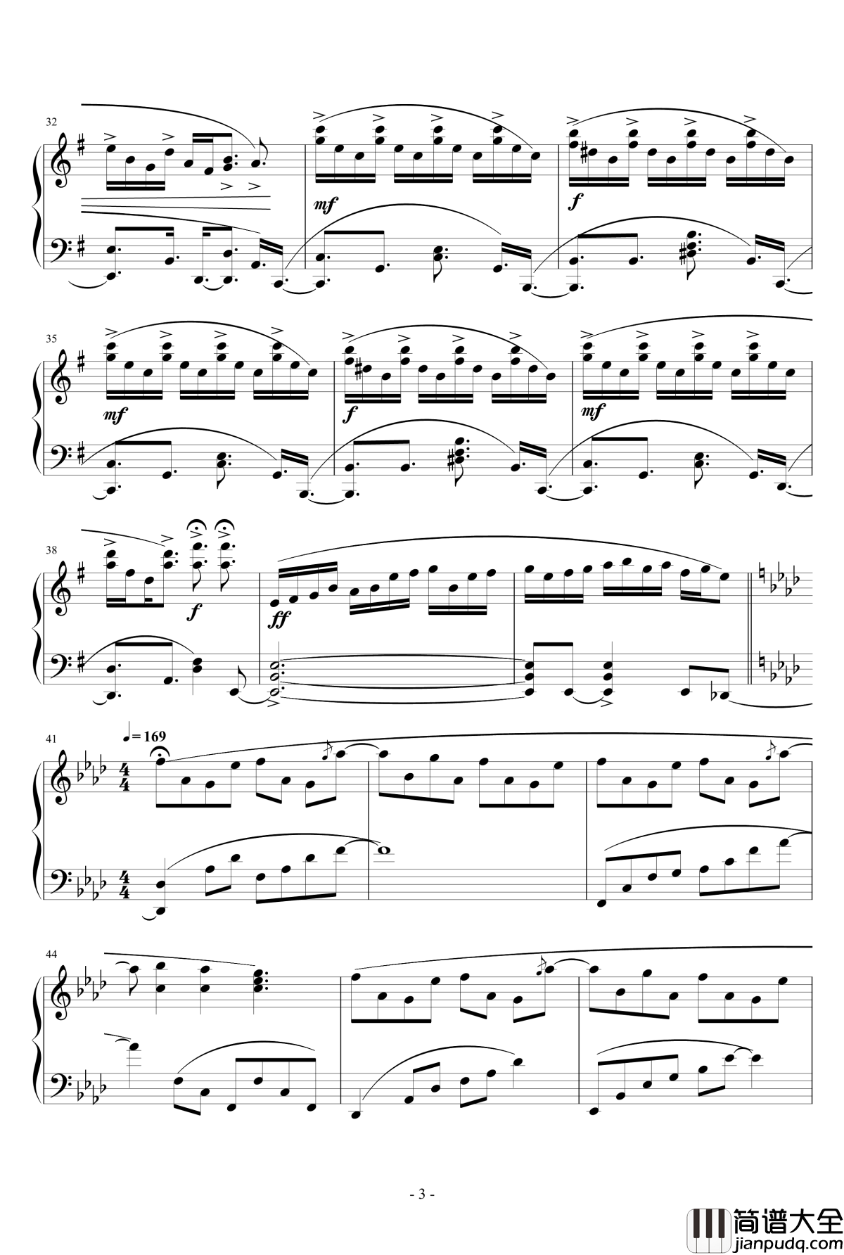 幻想游戏_永_旅人1969钢琴谱_触手猴