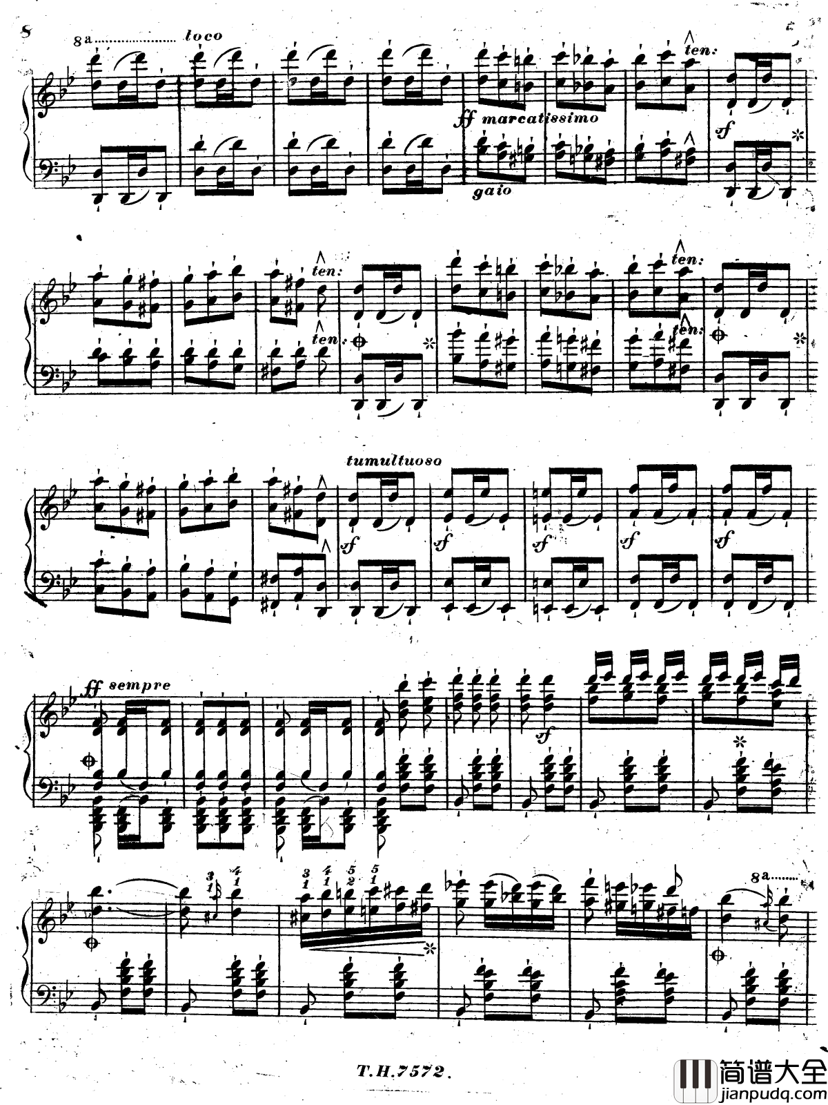 西班牙走私犯回旋曲S.252钢琴谱_李斯特