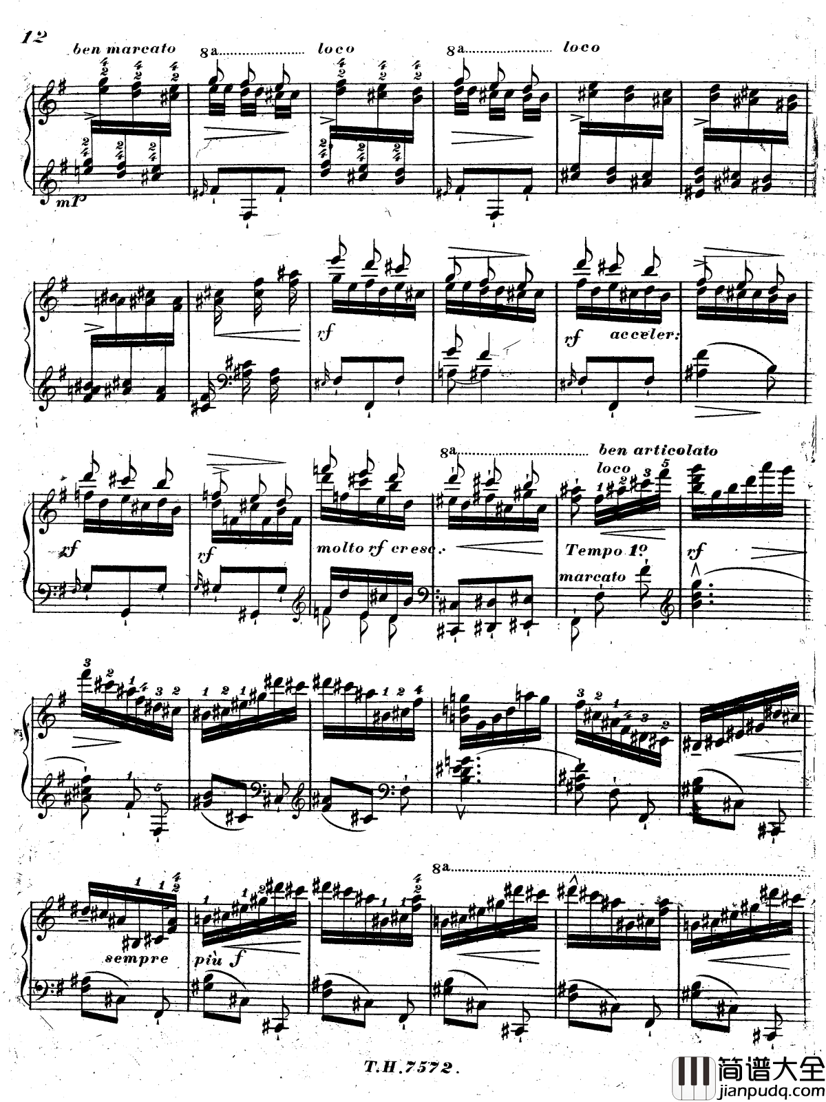 西班牙走私犯回旋曲S.252钢琴谱_李斯特