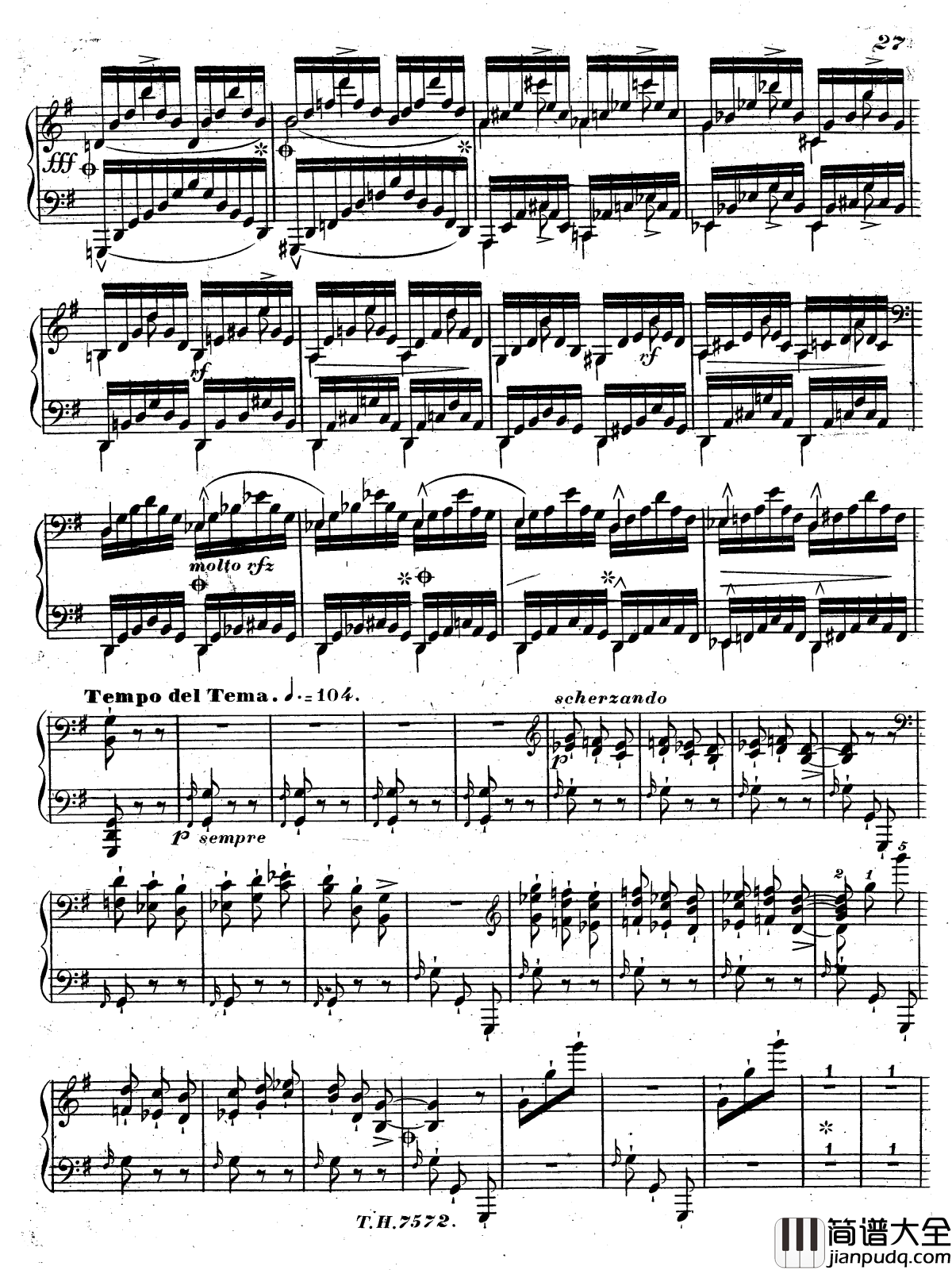 西班牙走私犯回旋曲S.252钢琴谱_李斯特