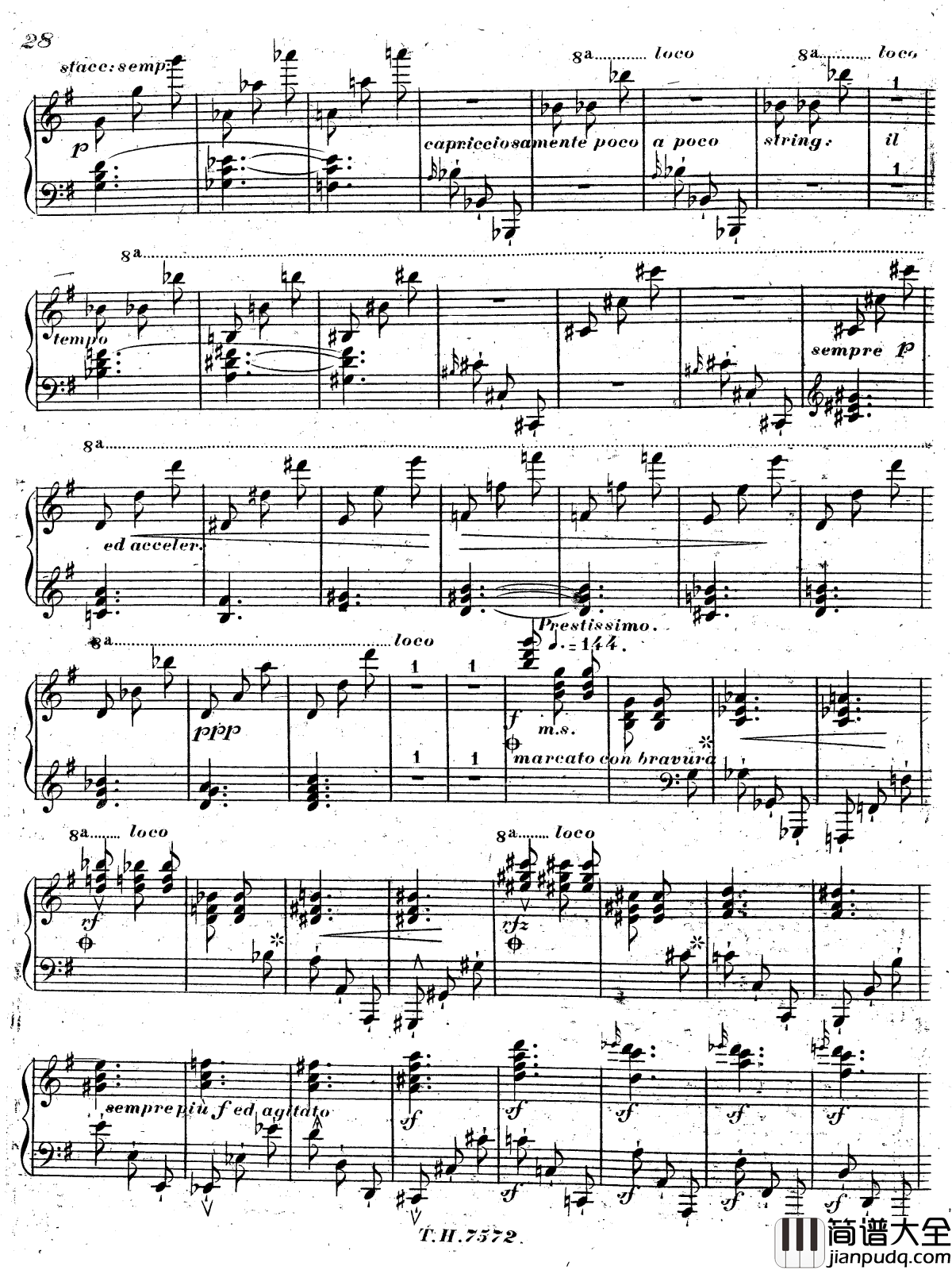 西班牙走私犯回旋曲S.252钢琴谱_李斯特