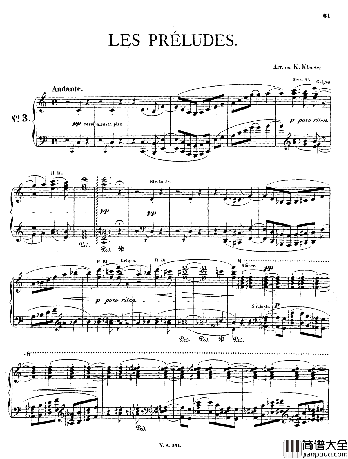 第三交响诗前奏曲钢琴谱_李斯特