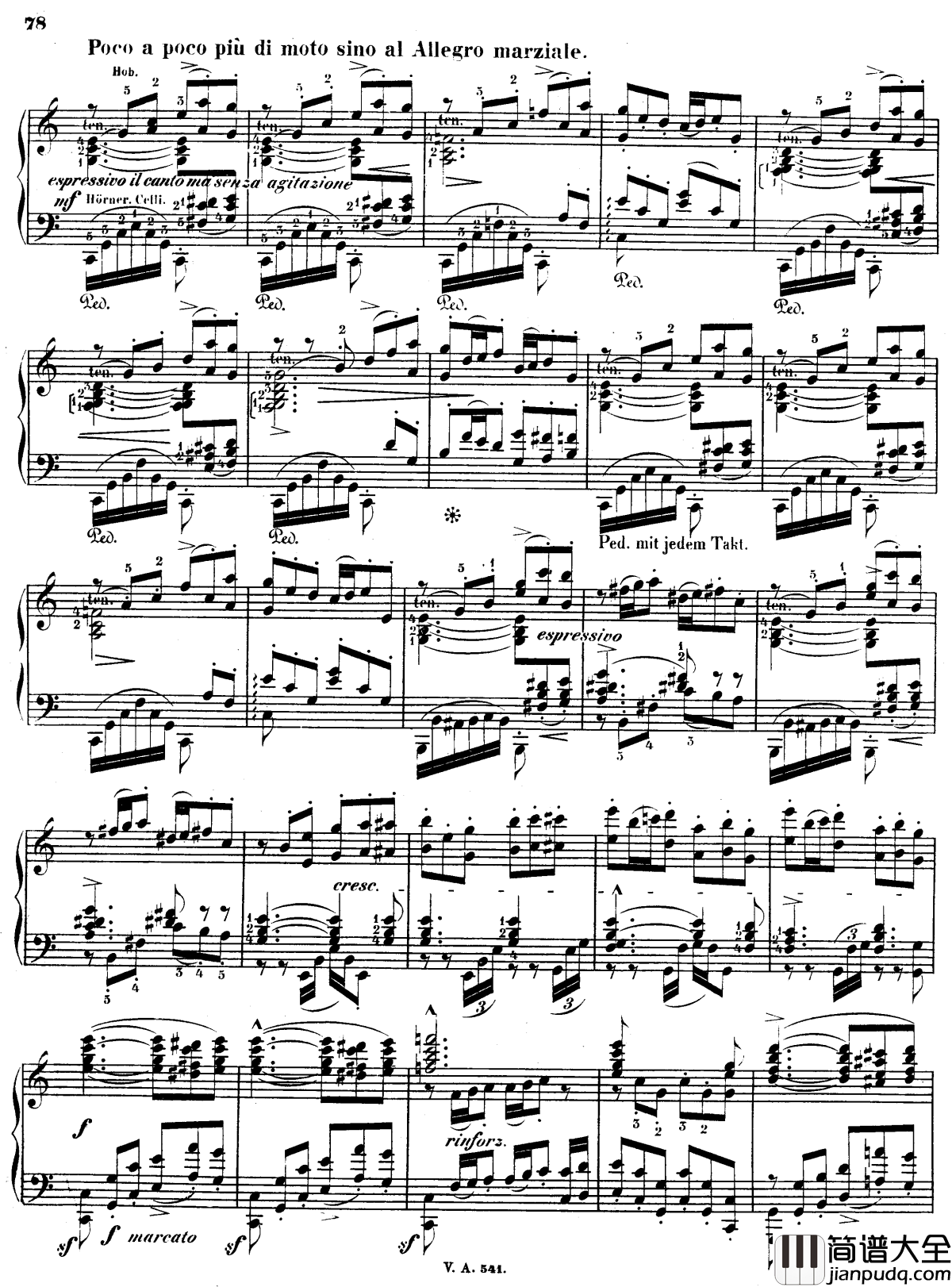 第三交响诗前奏曲钢琴谱_李斯特