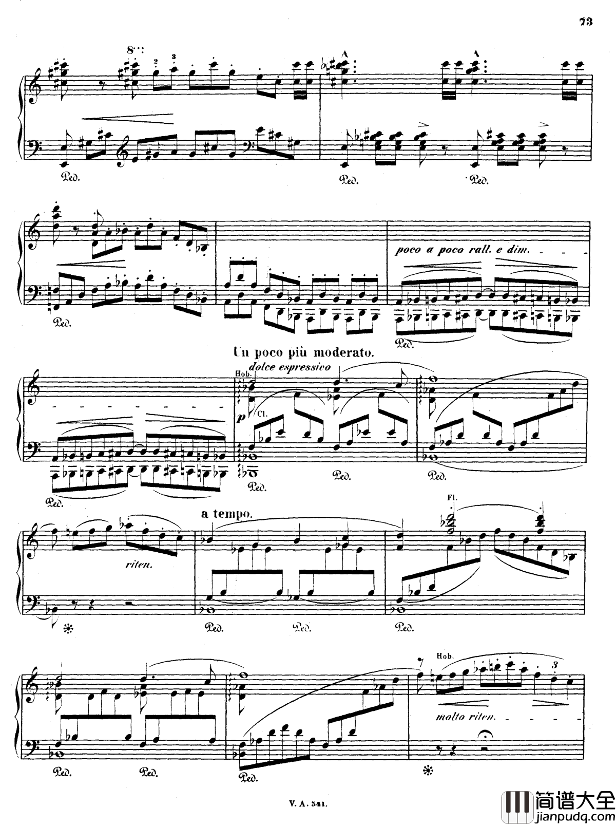 第三交响诗前奏曲钢琴谱_李斯特