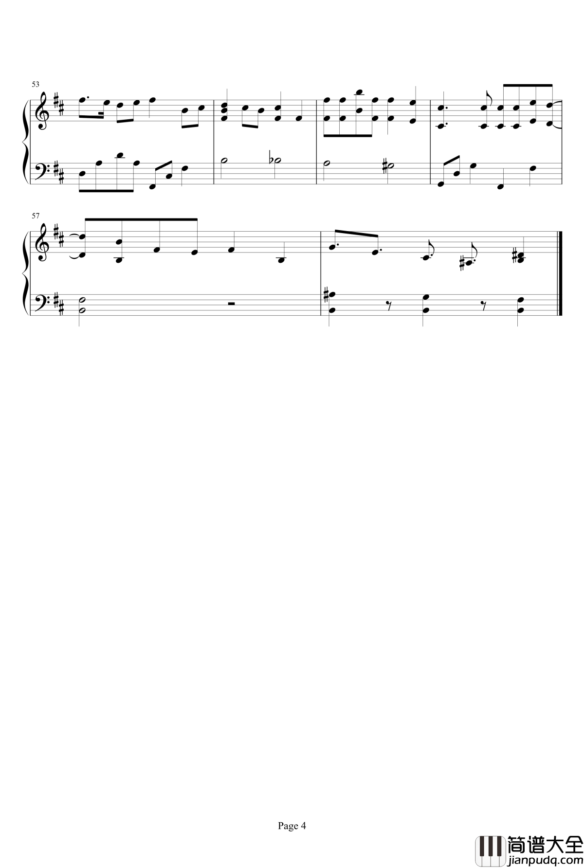 相思风雨中钢琴独奏曲钢琴谱__张学友