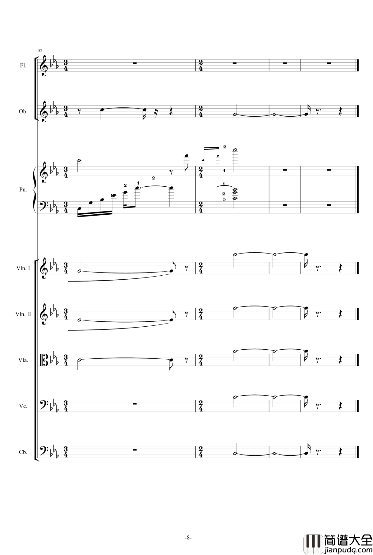 夜的钢琴曲五钢琴谱_乐队版_石进